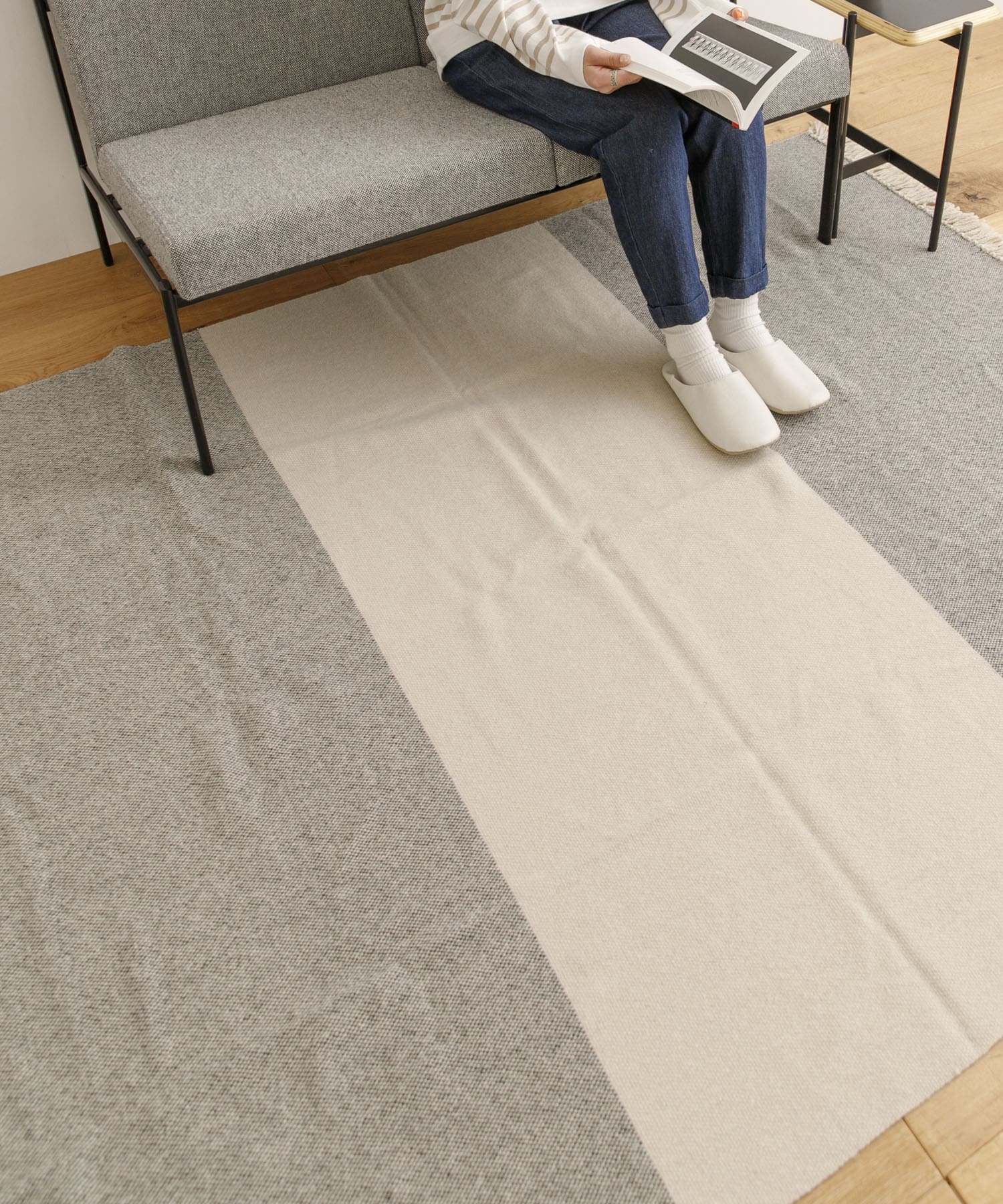TONITO　145×200 BLANKET RUG 01GR×NT FREE