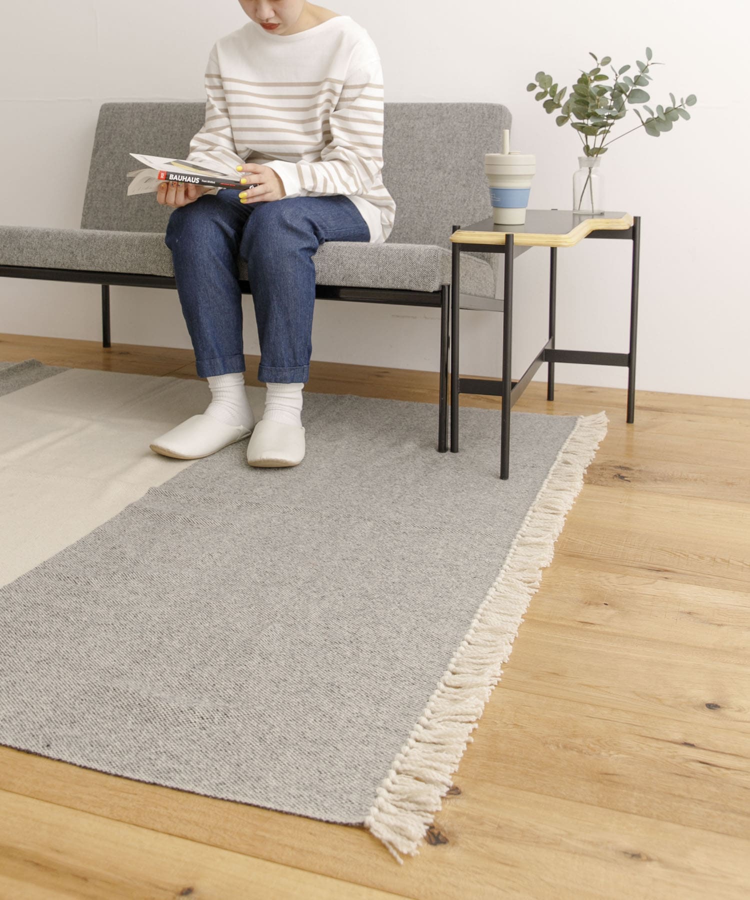 TONITO　145×200 BLANKET RUG 01GR×NT FREE