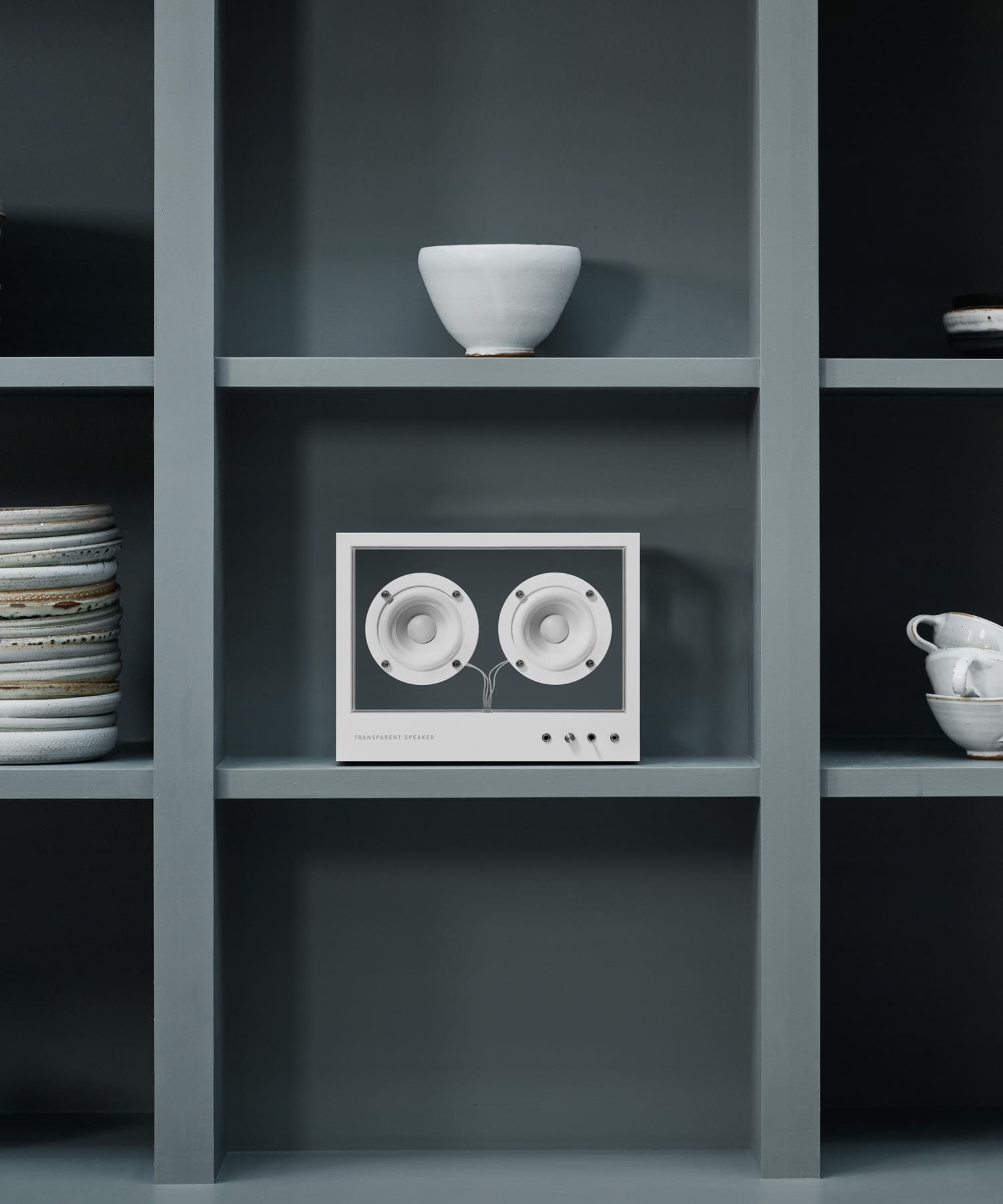 TRANSPARENT SOUND　SMALL TRANSPARENT SPEAKER WHITE FREE