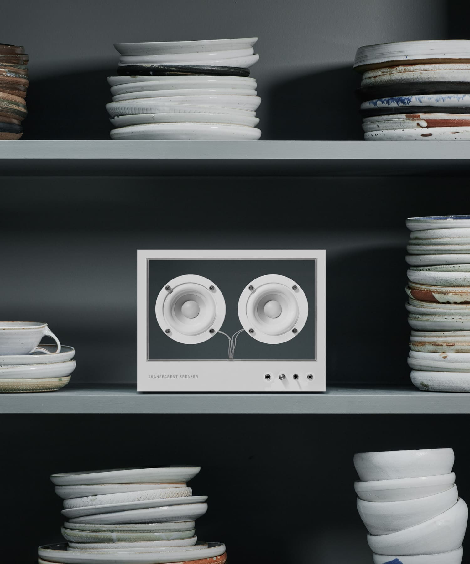 TRANSPARENT SOUND　SMALL TRANSPARENT SPEAKER WHITE FREE