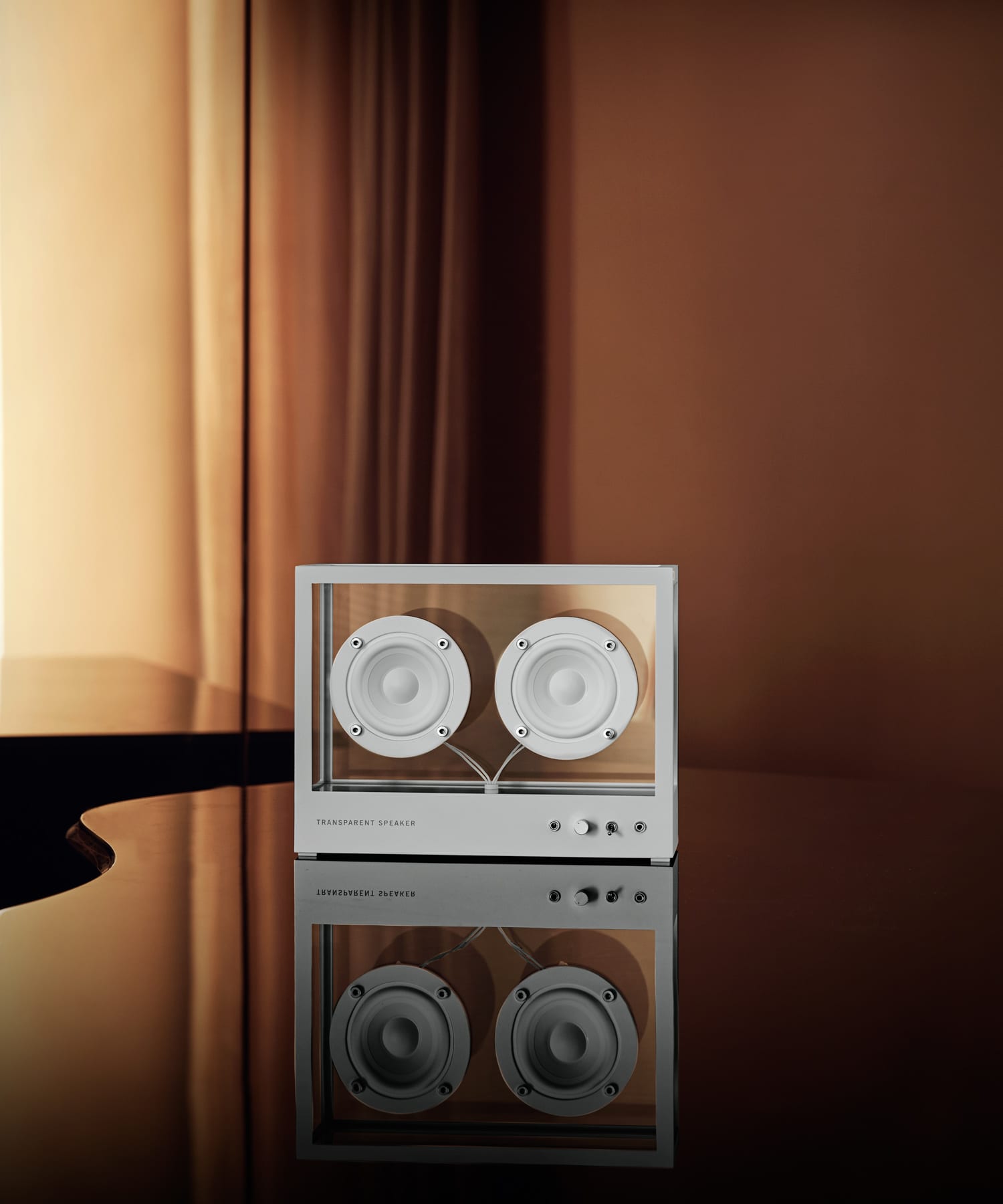 TRANSPARENT SOUND　SMALL TRANSPARENT SPEAKER WHITE FREE