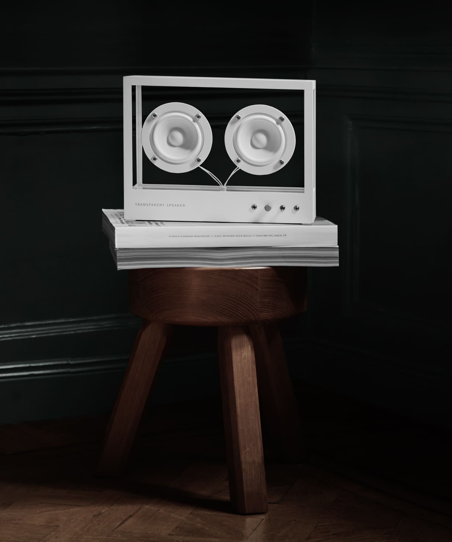 TRANSPARENT SOUND　SMALL TRANSPARENT SPEAKER WHITE FREE