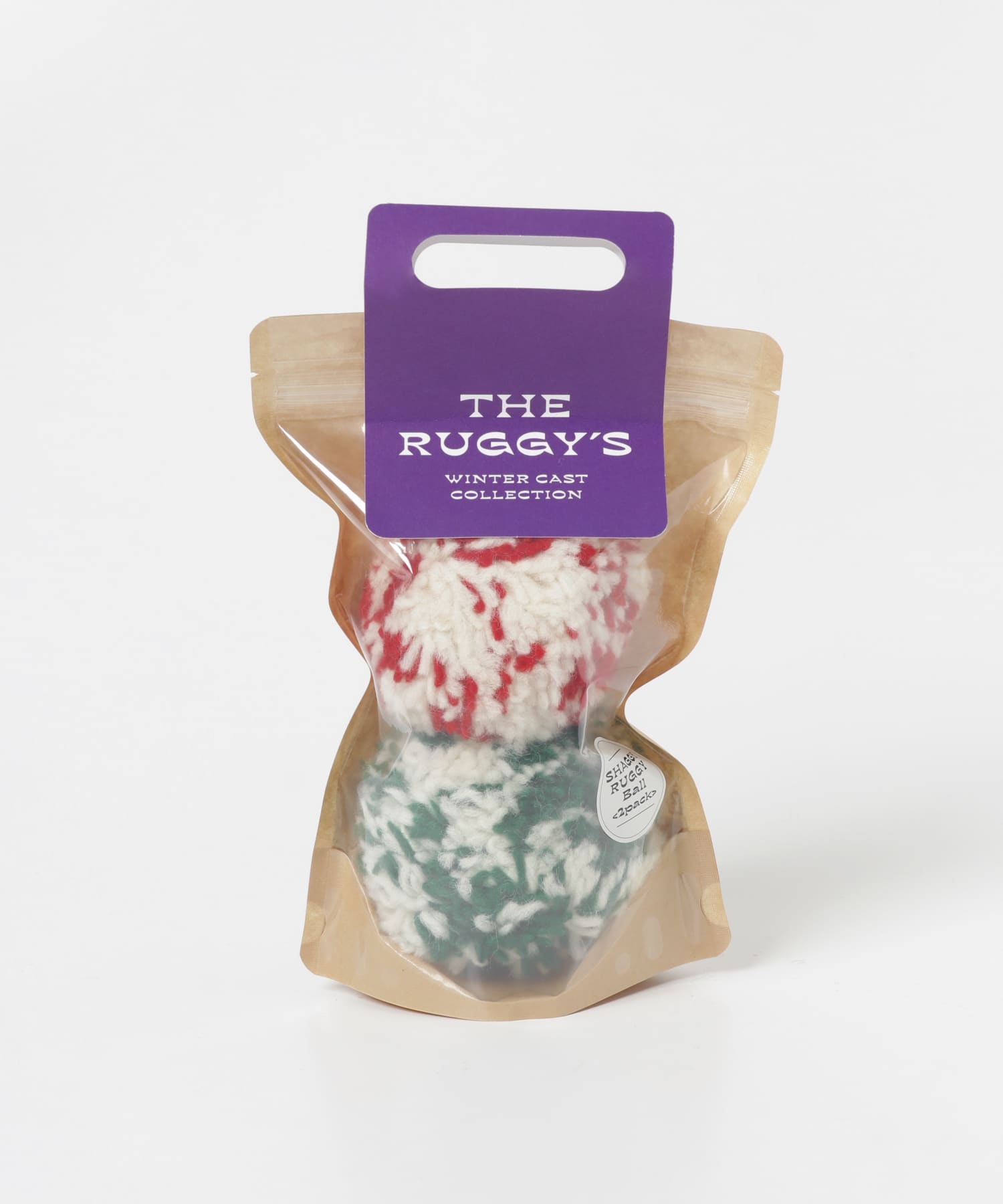 THE RUGGY’S　SHAGGY RUGGY BALL (2PACK) RED×GRN FREE