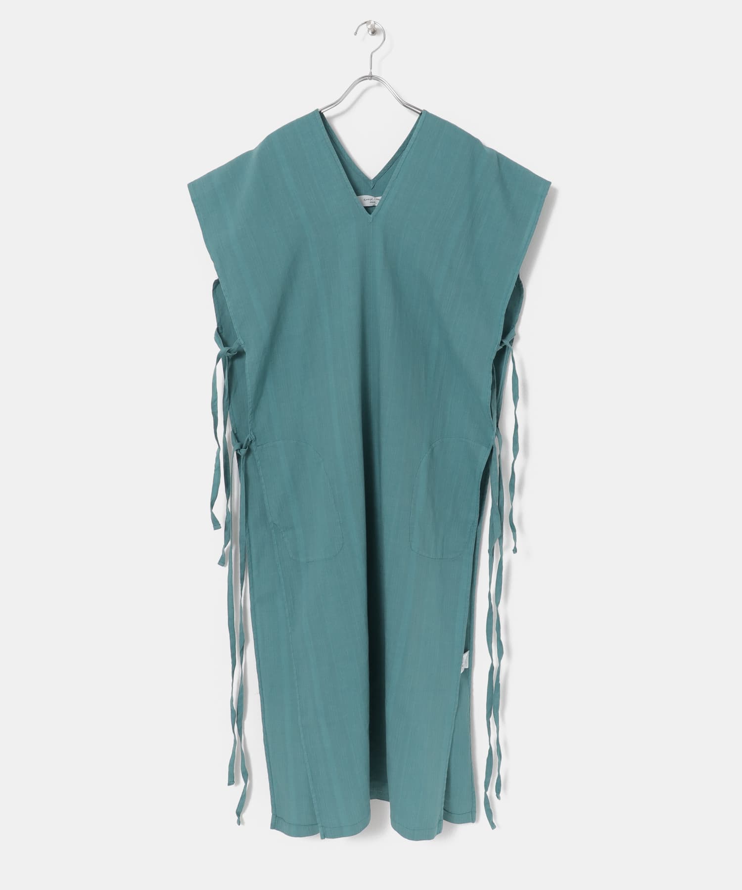 kortrijk linen　Kaftan Apron petrol FREE