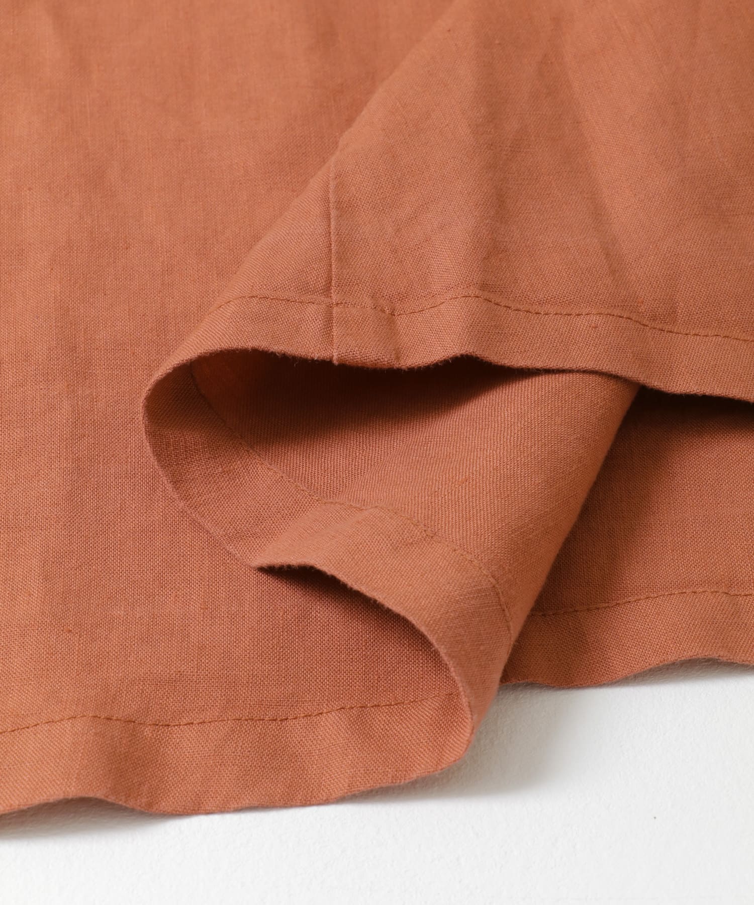 kortrijk linen　Gather Skirt Apron terracotta FREE
