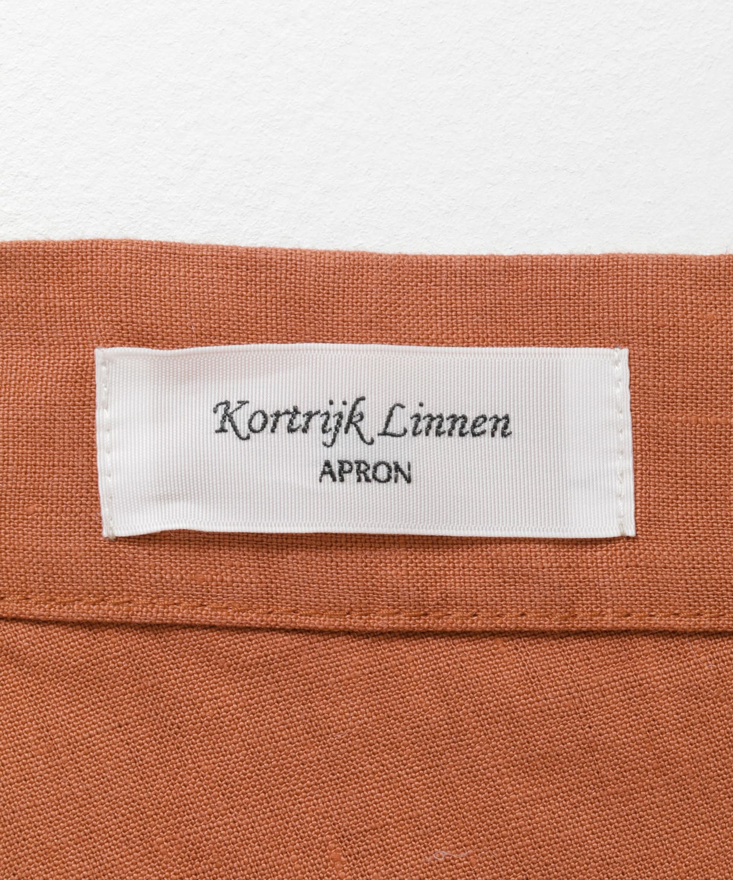 kortrijk linen　Gather Skirt Apron terracotta FREE