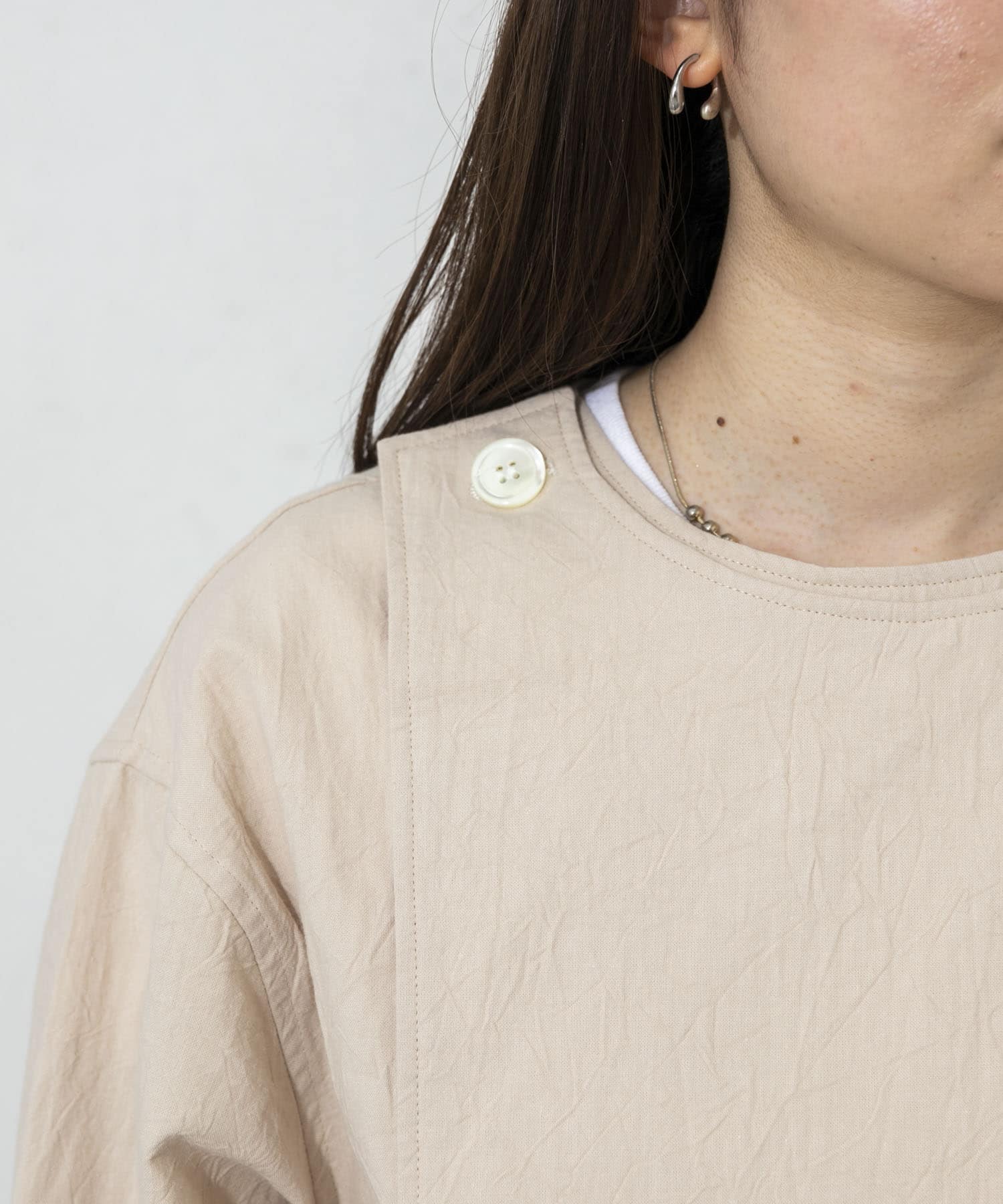 ザ グッドランド マーケット　トレンチ風シャツコート Beige one