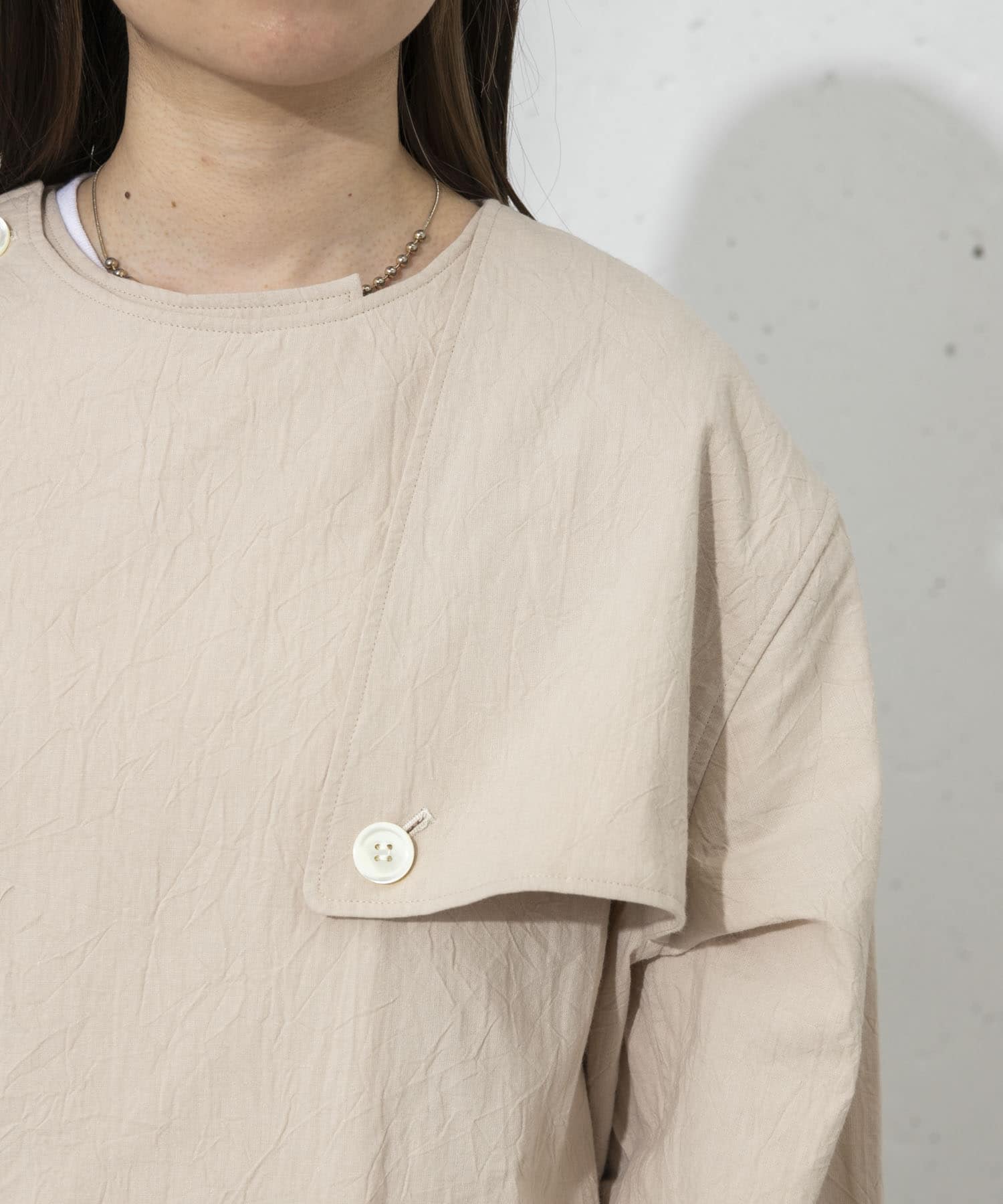 ザ グッドランド マーケット　トレンチ風シャツコート Beige one