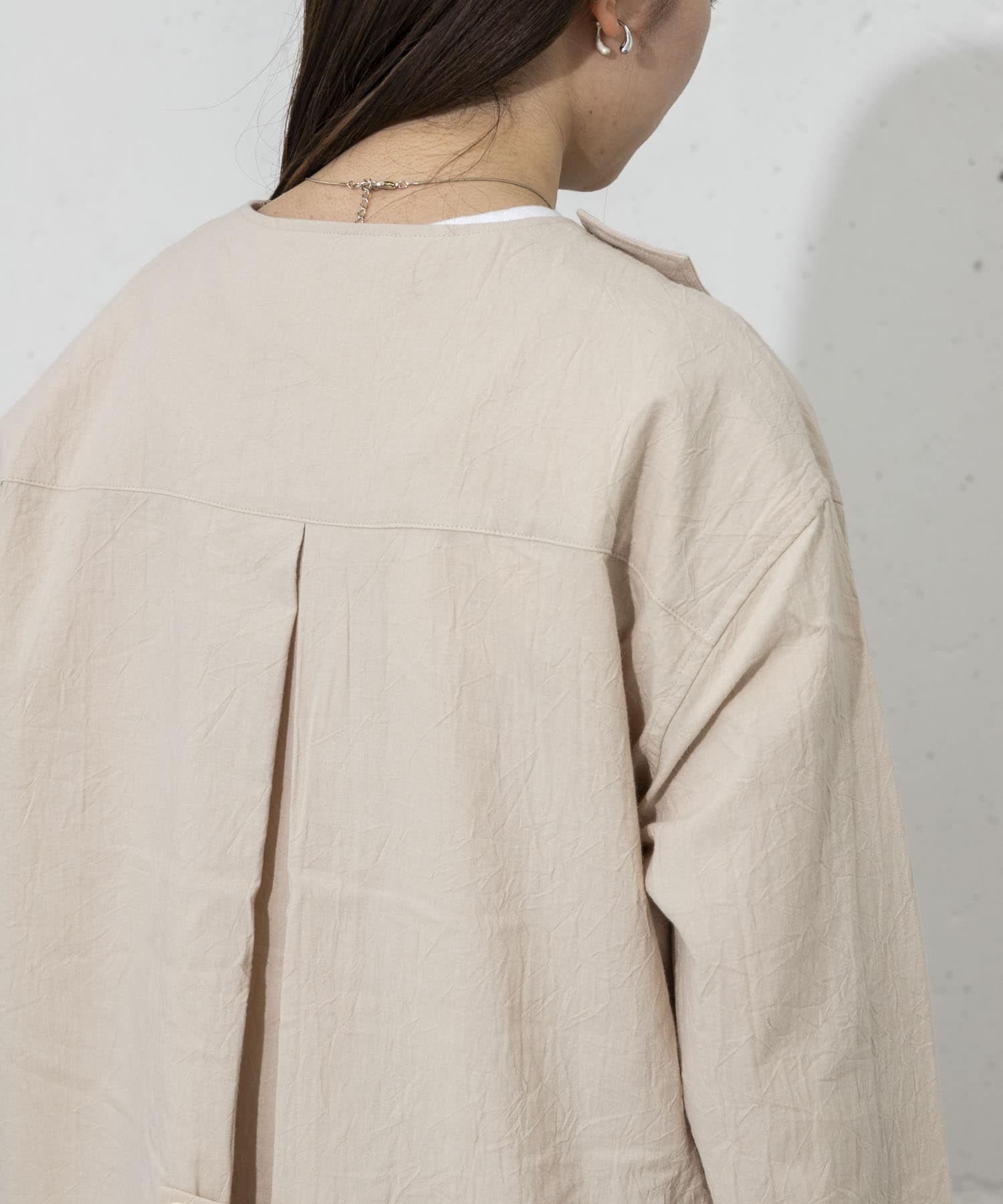 ザ グッドランド マーケット　トレンチ風シャツコート Beige one