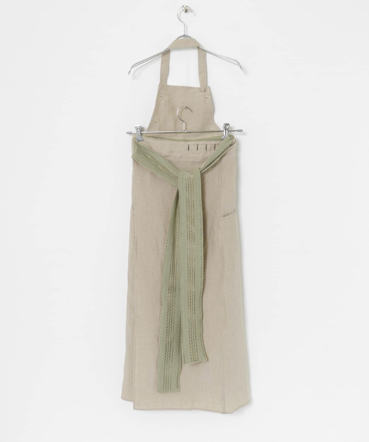 ザ グッドランド マーケット　エプロン型ワンピース Beige one