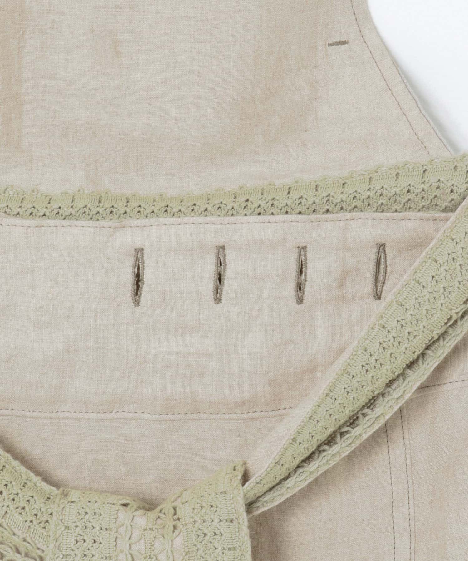 ザ グッドランド マーケット　エプロン型ワンピース Beige one