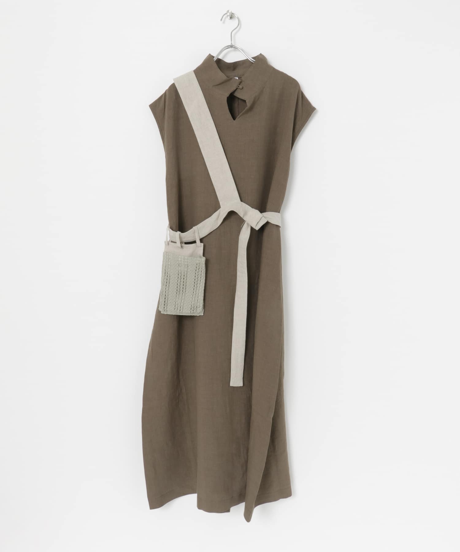 ザ グッドランド マーケット　アシンメトリーワンピース Khaki one