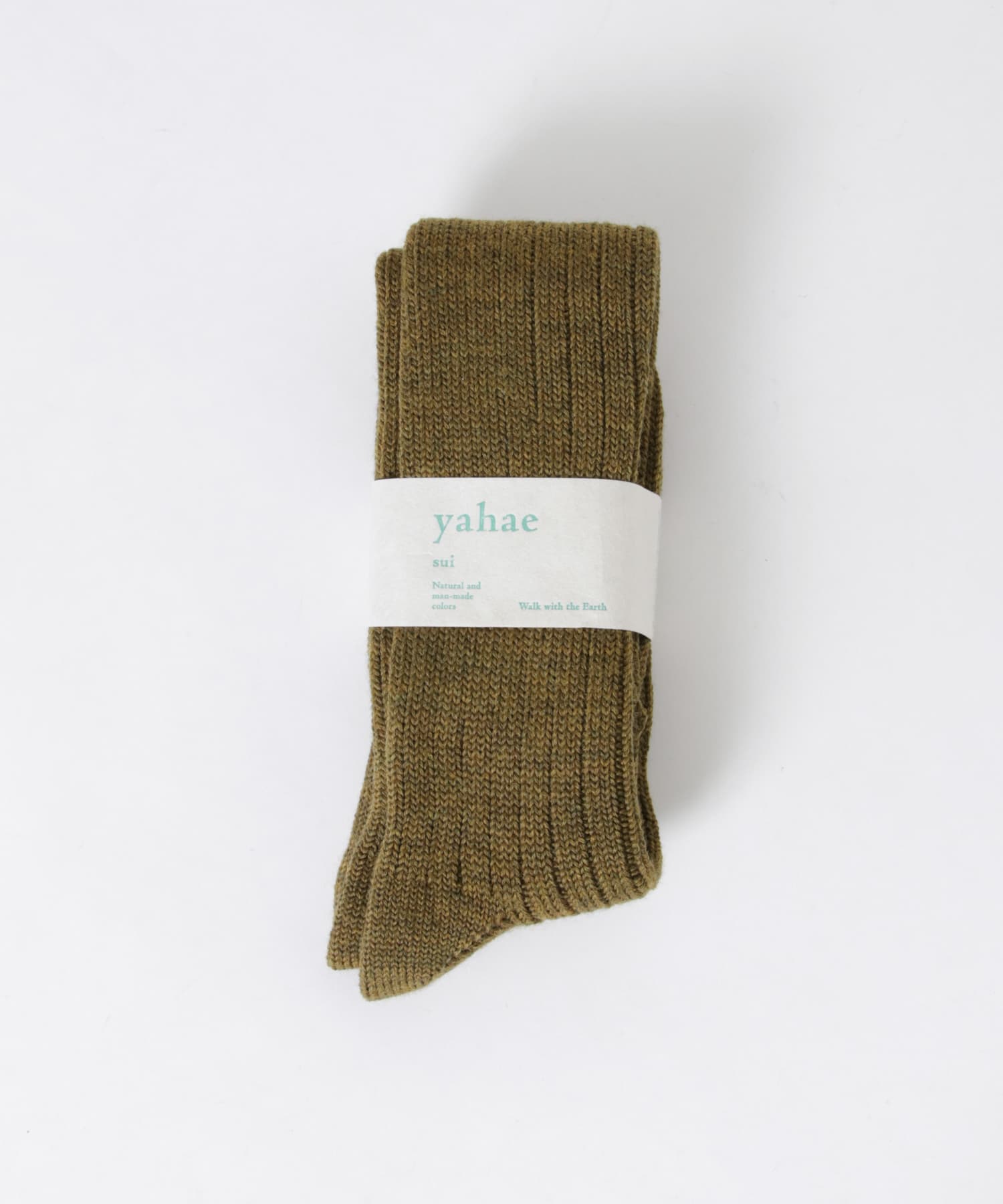 YAHAE　Wool Ribbed Knee Socks 13.OLV S