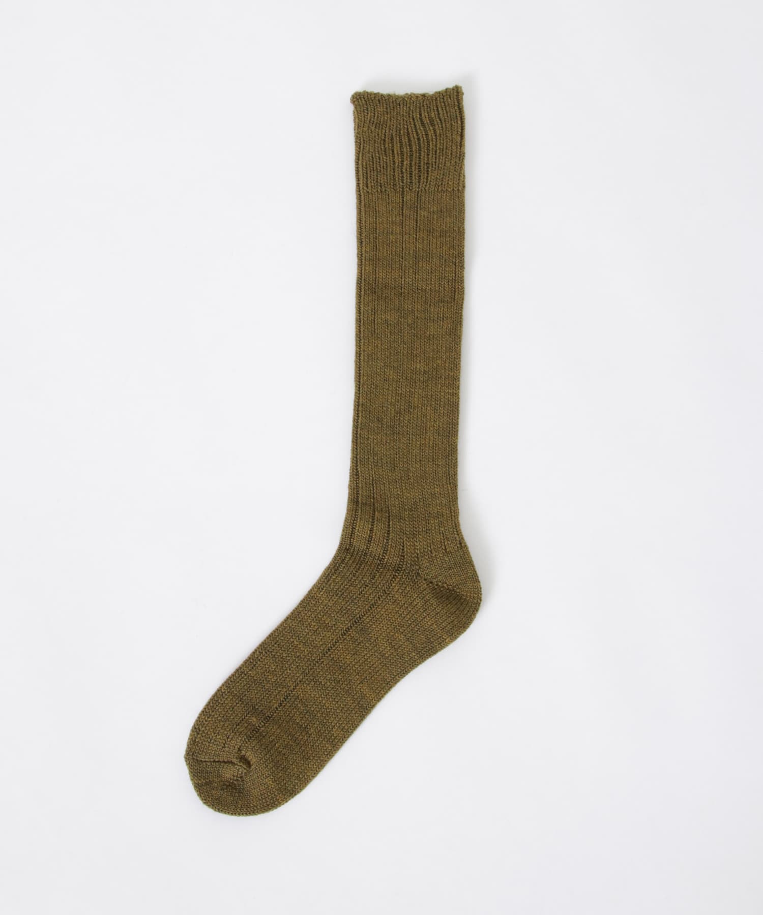 YAHAE　Wool Ribbed Knee Socks 13.OLV S
