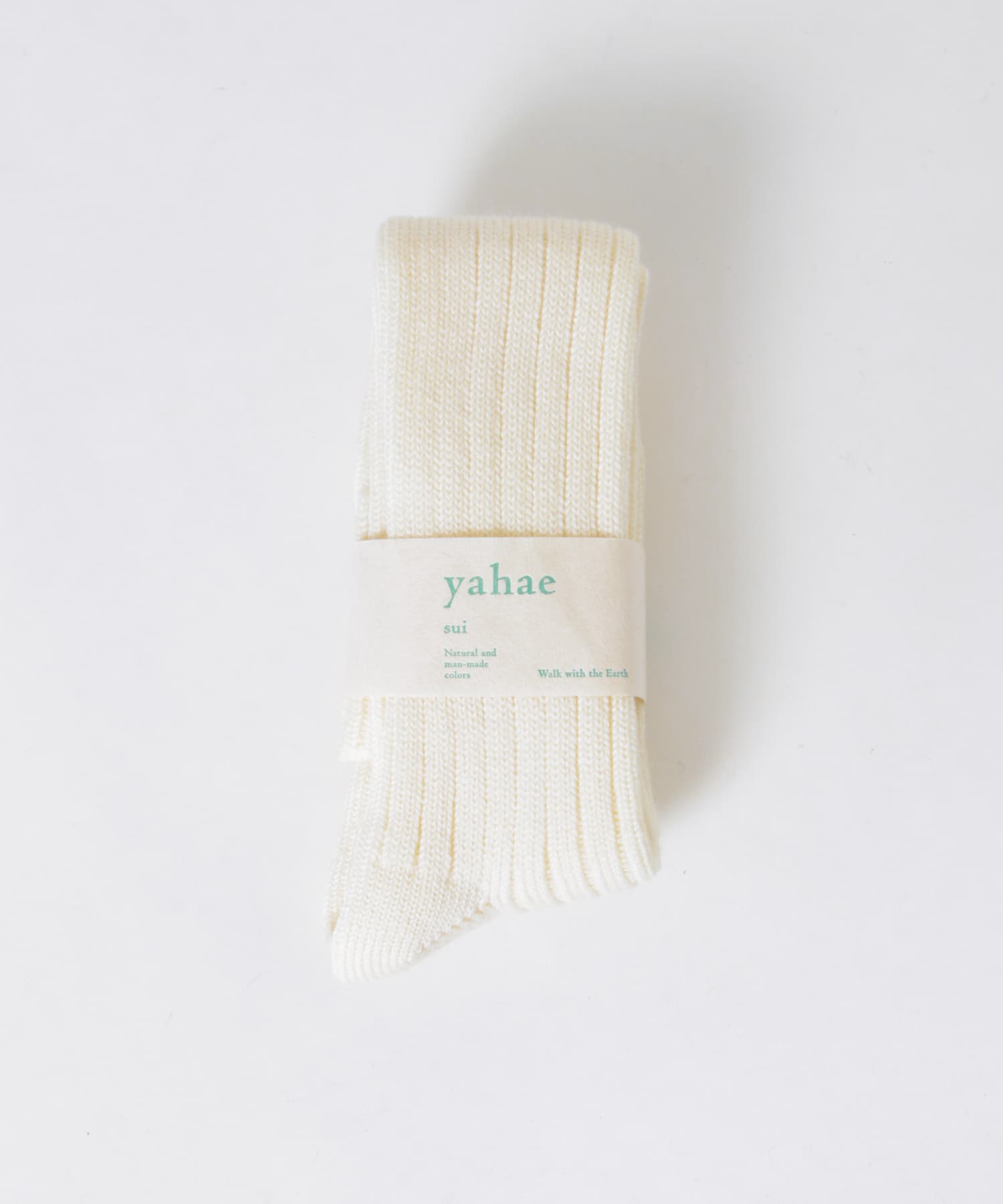 YAHAE　Wool Ribbed Knee Socks 01.IVR S