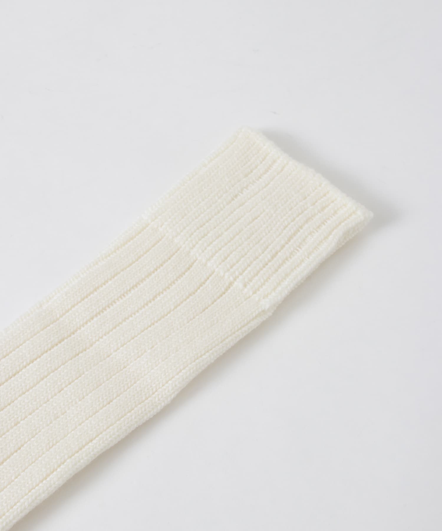 YAHAE　Wool Ribbed Knee Socks 01.IVR S