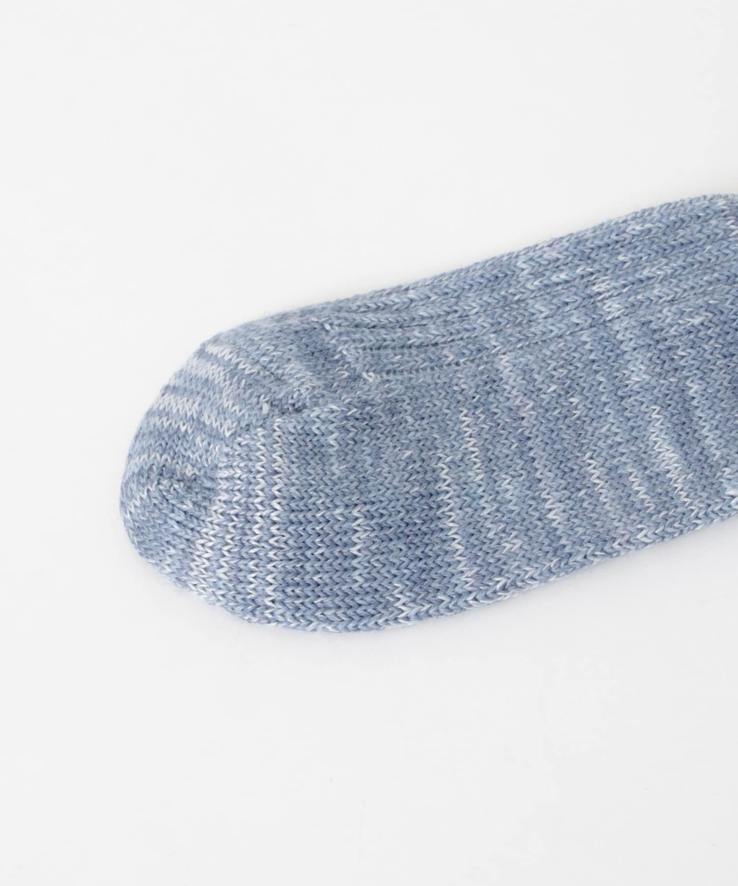 YAHAE　Linen Wool Ribbed Socks 14.L.BLU S