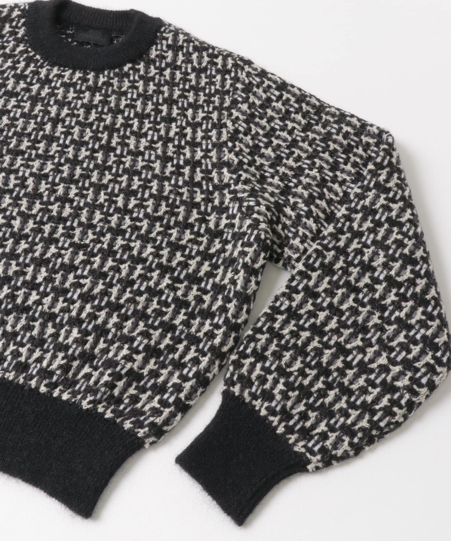 米富繊維　VINTAGE TWEEDY KNIT PULLOVER-1 14BLACK FREE