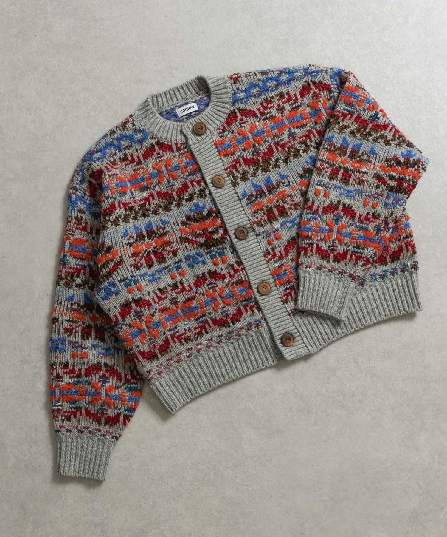 米富繊維　FAIR ISLE KNIT CARDIGAN-1