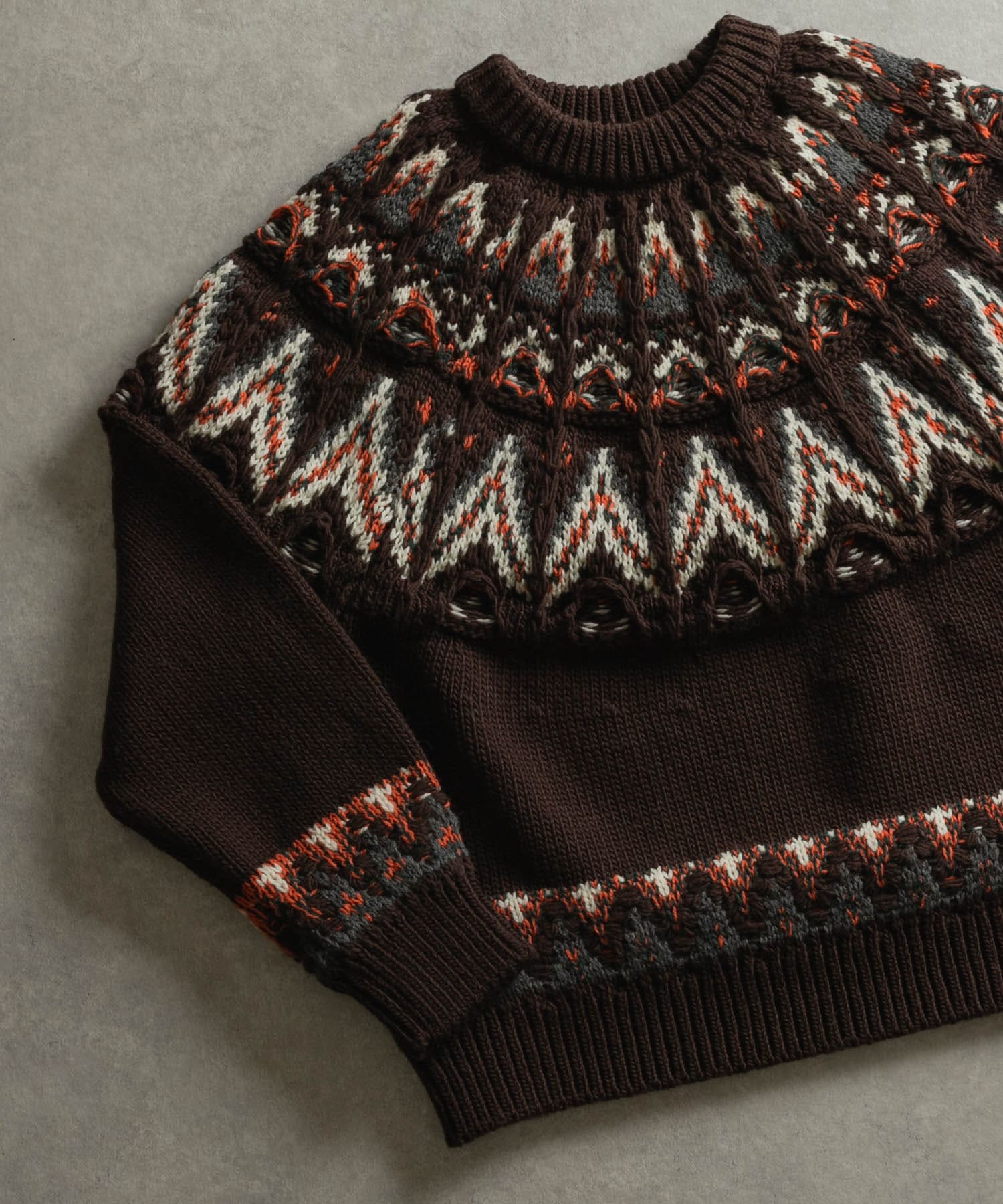 米富繊維 KOUHEN NORDIC KNIT PULLOVER-1(M 10WHITE): トップス｜URBAN