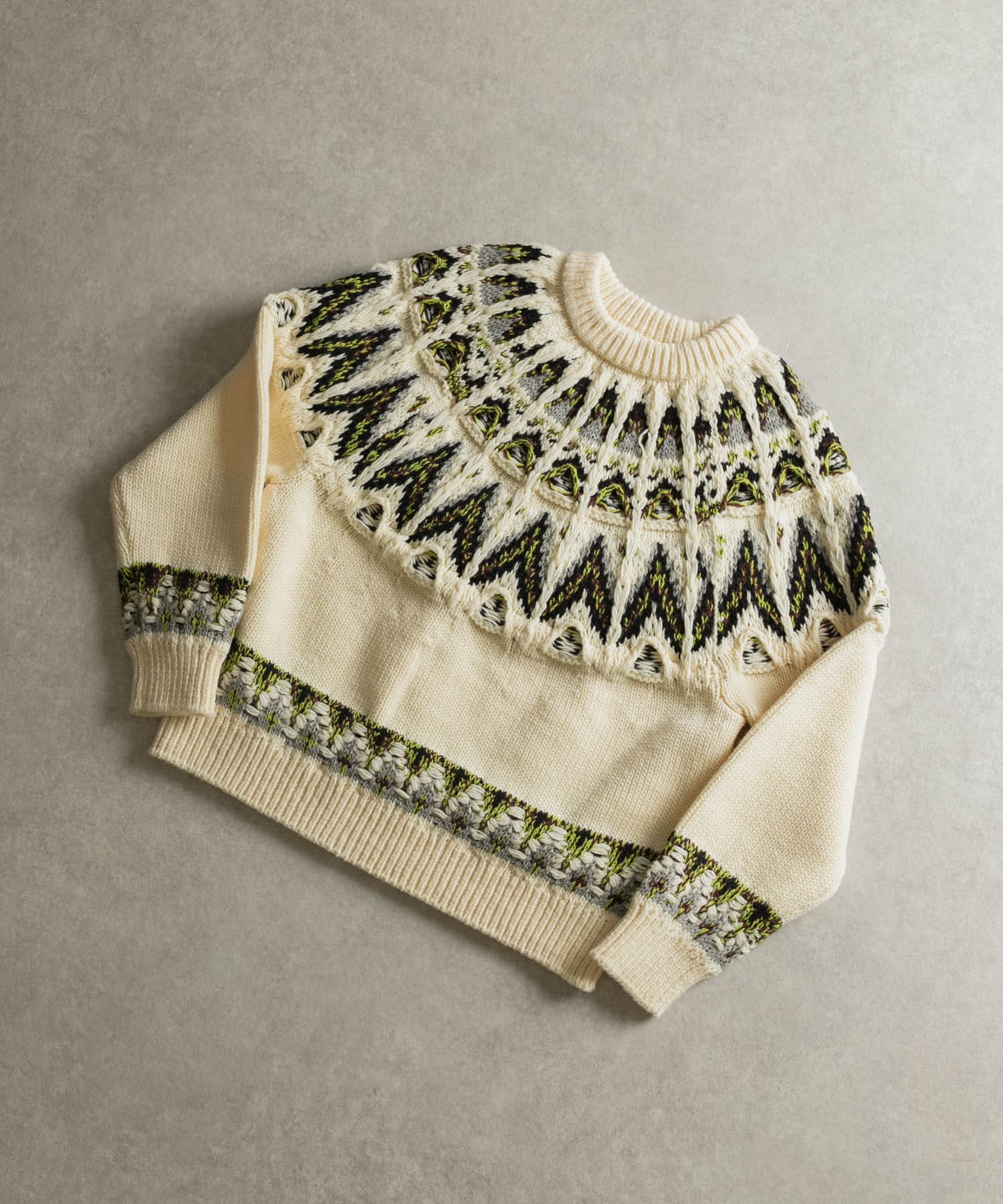 【完売】Coohem ニット コート ネイティブ柄 米富繊維 /定価 10万円 w300_L0Y.jpg