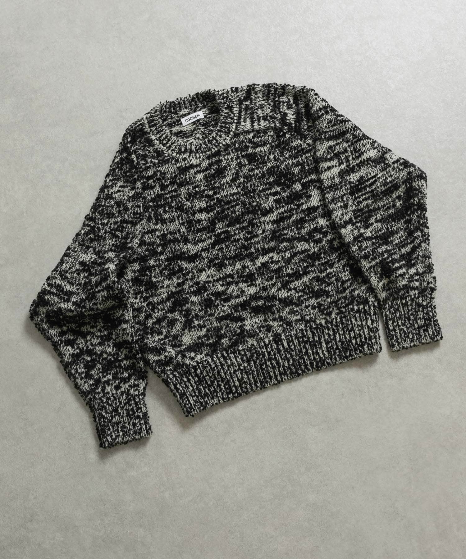米富繊維　W/C MELANGE KNIT PULLOVER-1