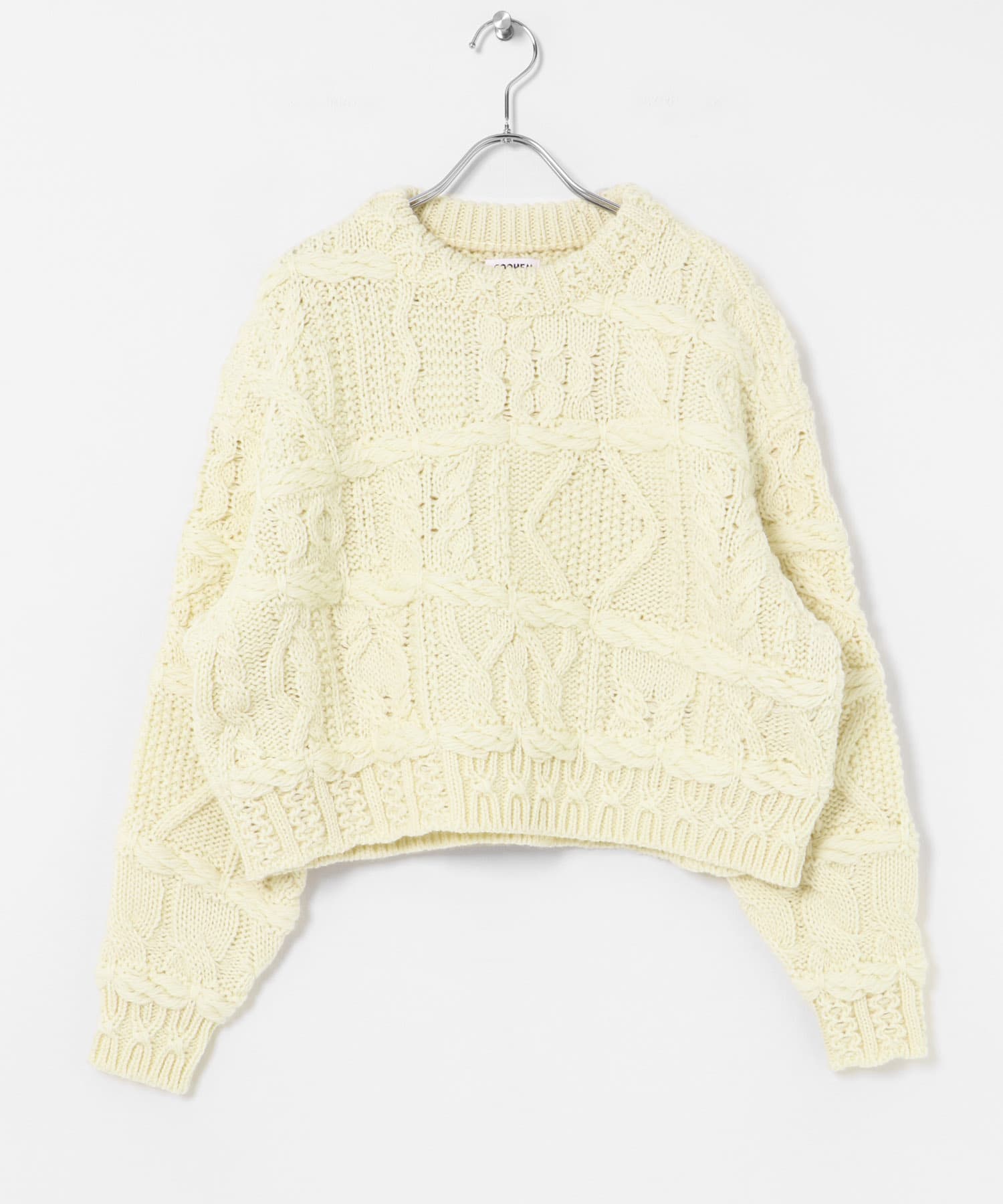 米富繊維　CRAZY ARAN PULLOVER-1 10WHITE FREE