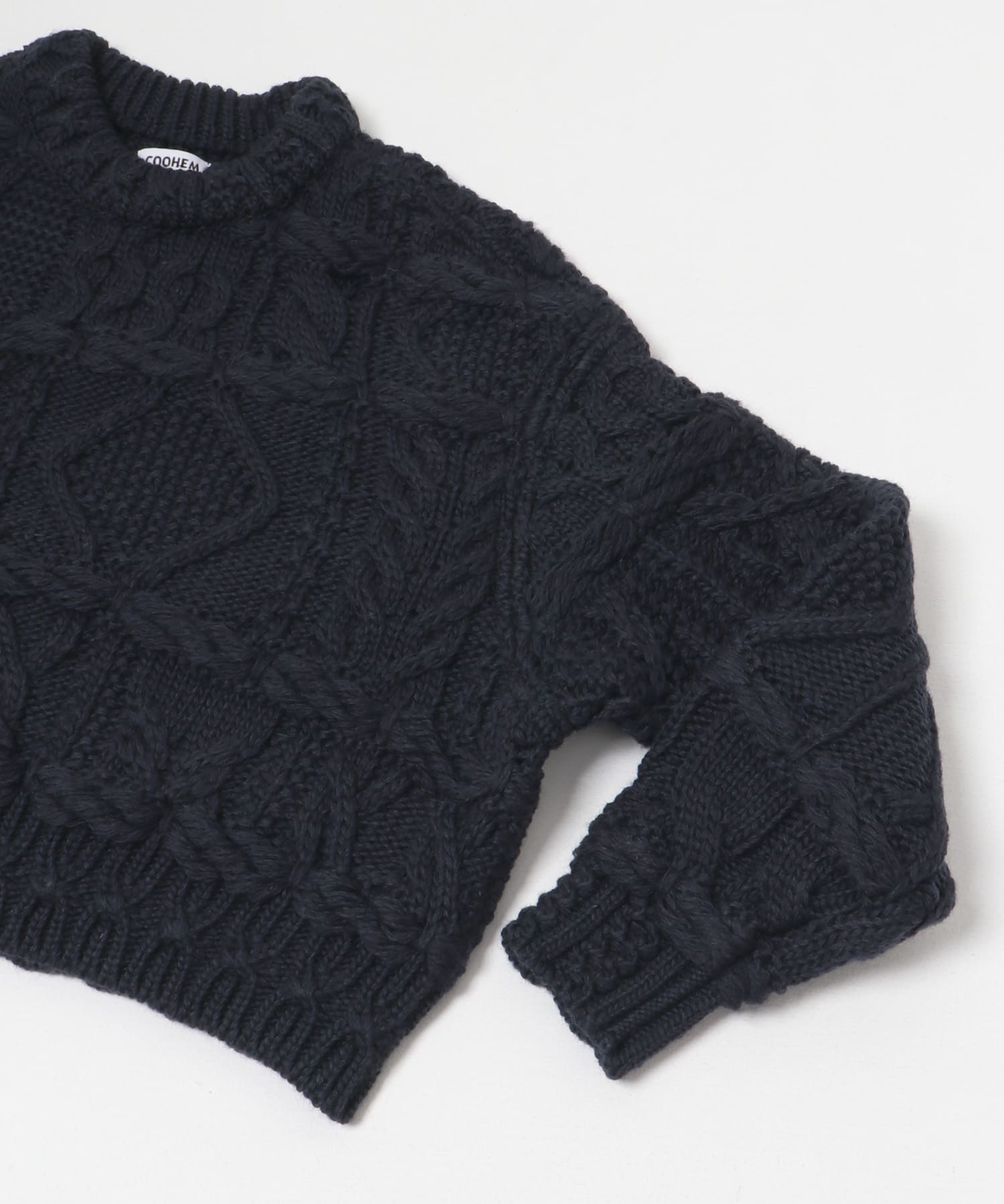 米富繊維　CRAZY ARAN PULLOVER-1 63NAVY FREE