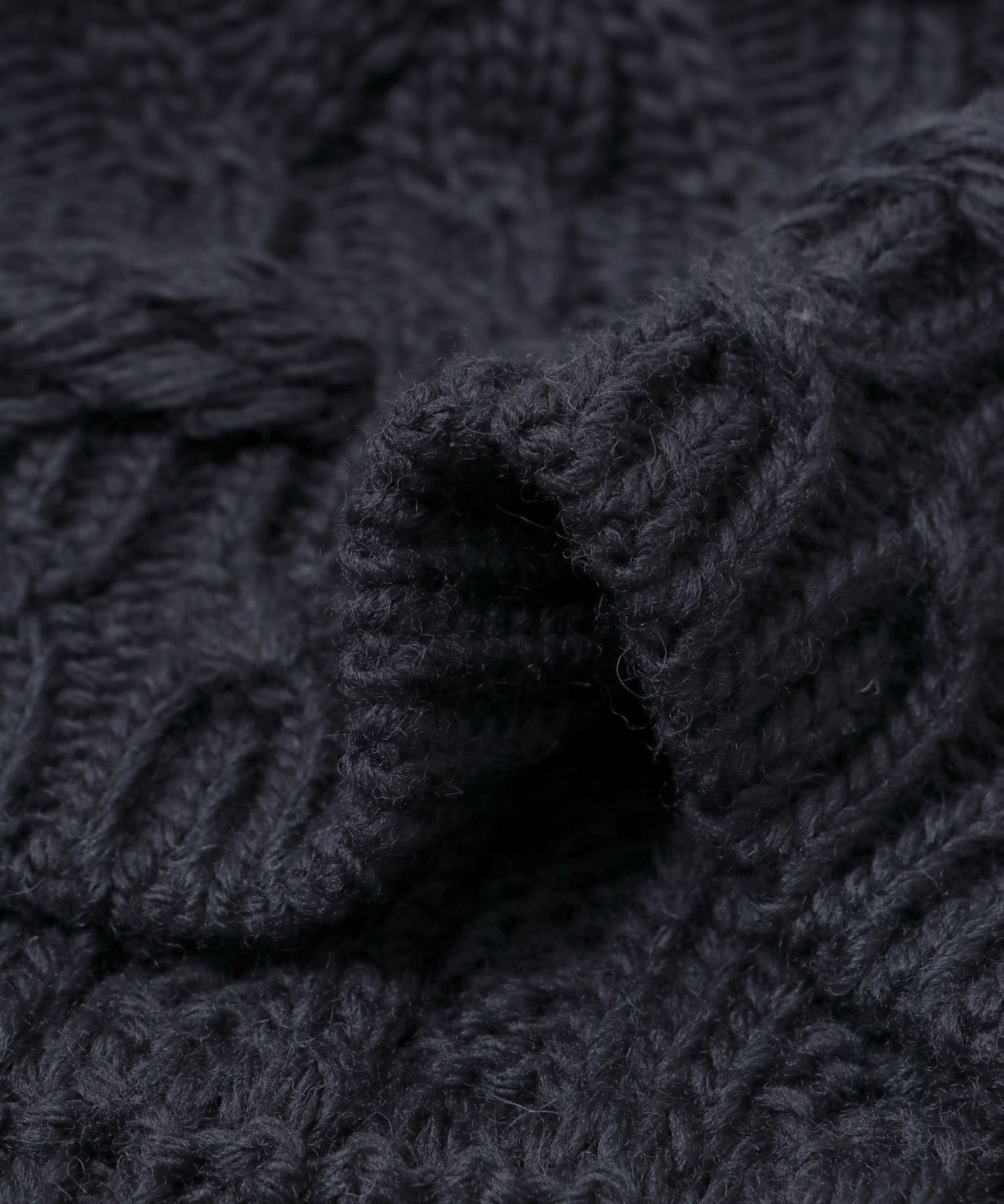 米富繊維　CRAZY ARAN PULLOVER-1 63NAVY FREE
