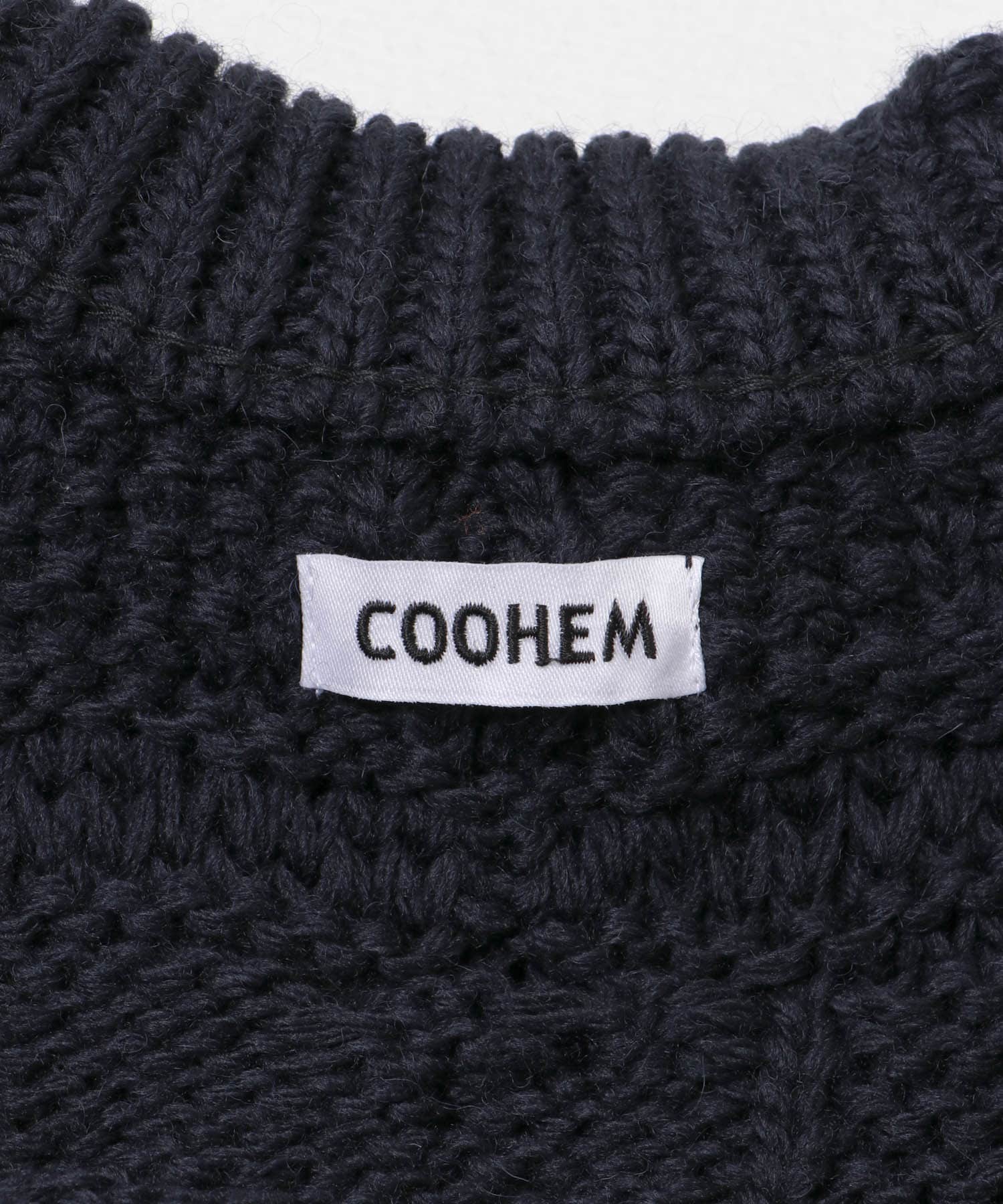 米富繊維　CRAZY ARAN PULLOVER-1 63NAVY FREE