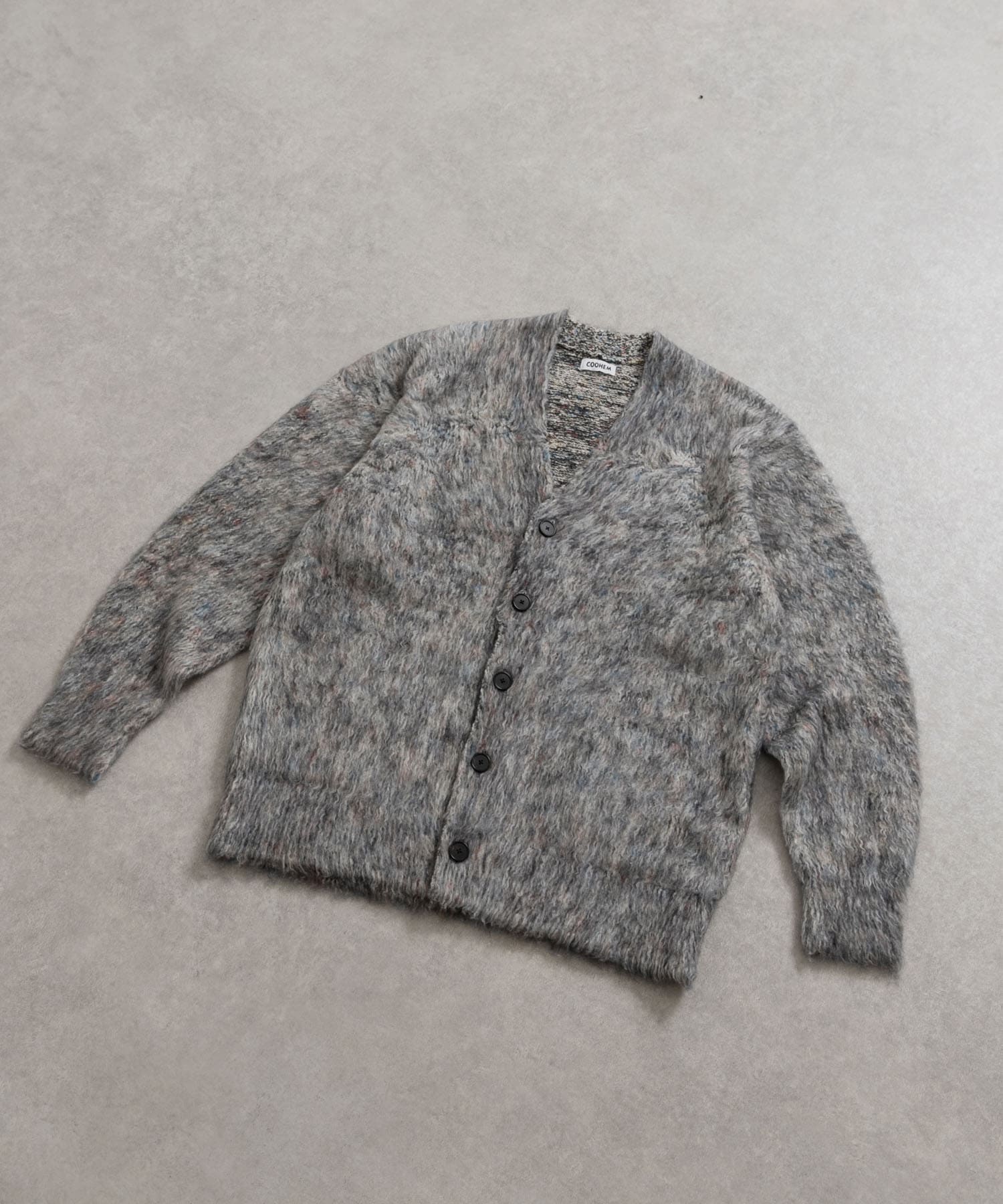 米富繊維 KOUHEN SHAGGY DOG CARDIGAN-1(FREE 12GRAY): トップス