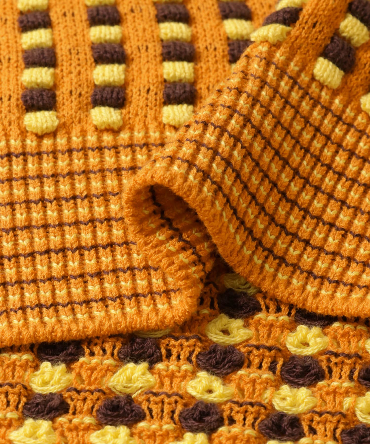 米富繊維　RETROWAVE KNIT PULLOVER 24ORANGE FREE