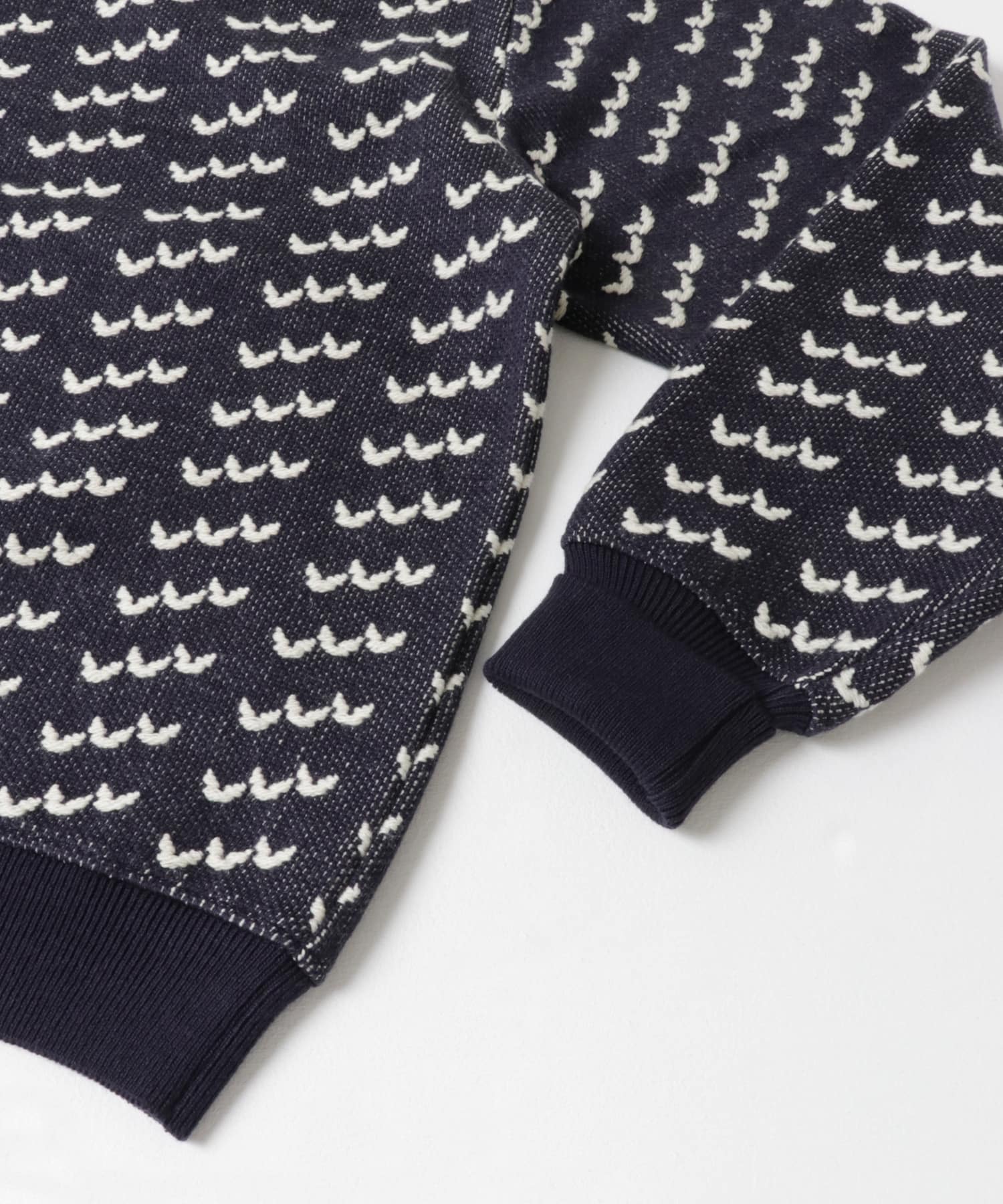 米富繊維　BIG BIRDS EYE KNIT PULLOVER 63NAVY L