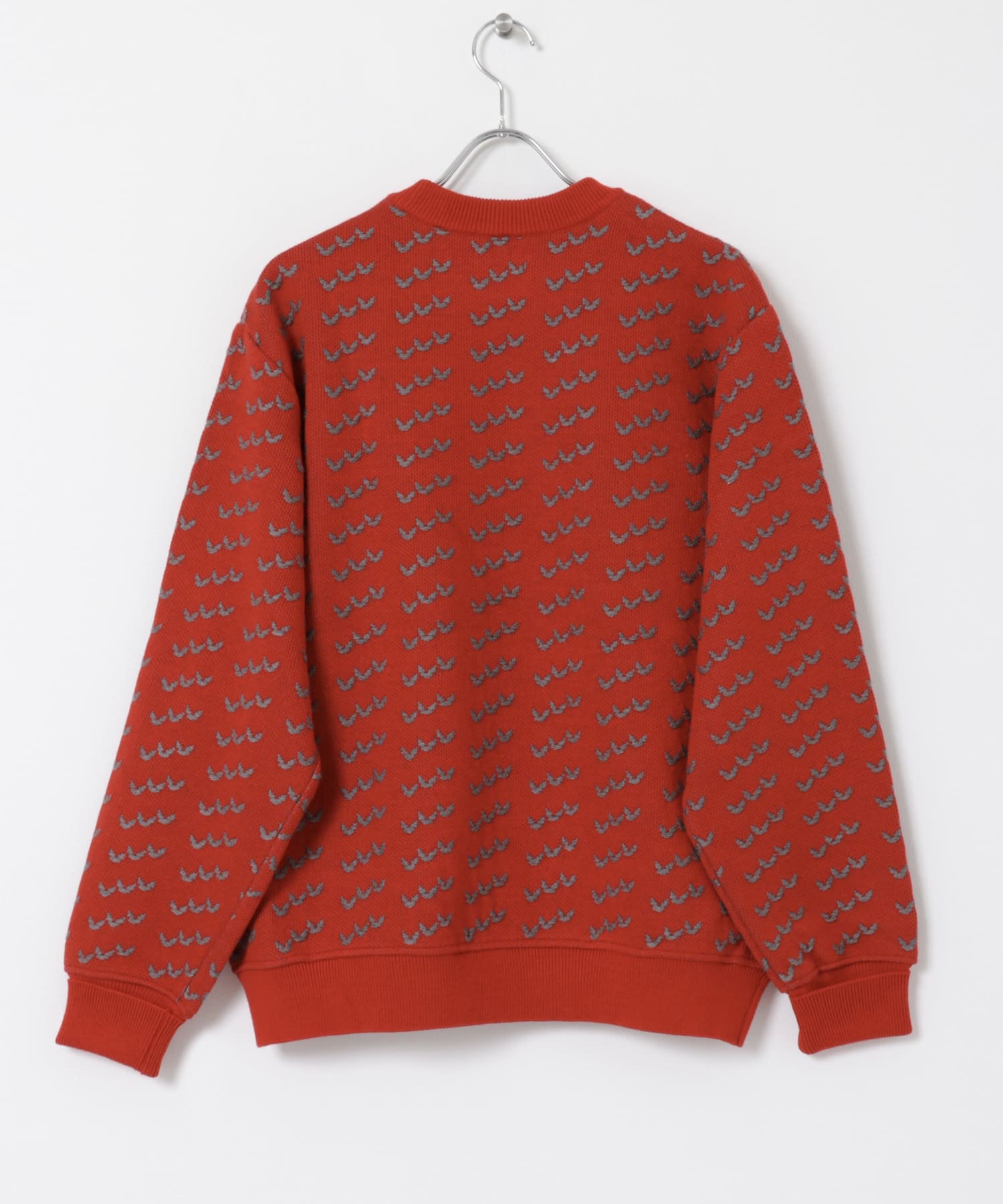 米富繊維　BIG BIRDS EYE KNIT PULLOVER 32RED L