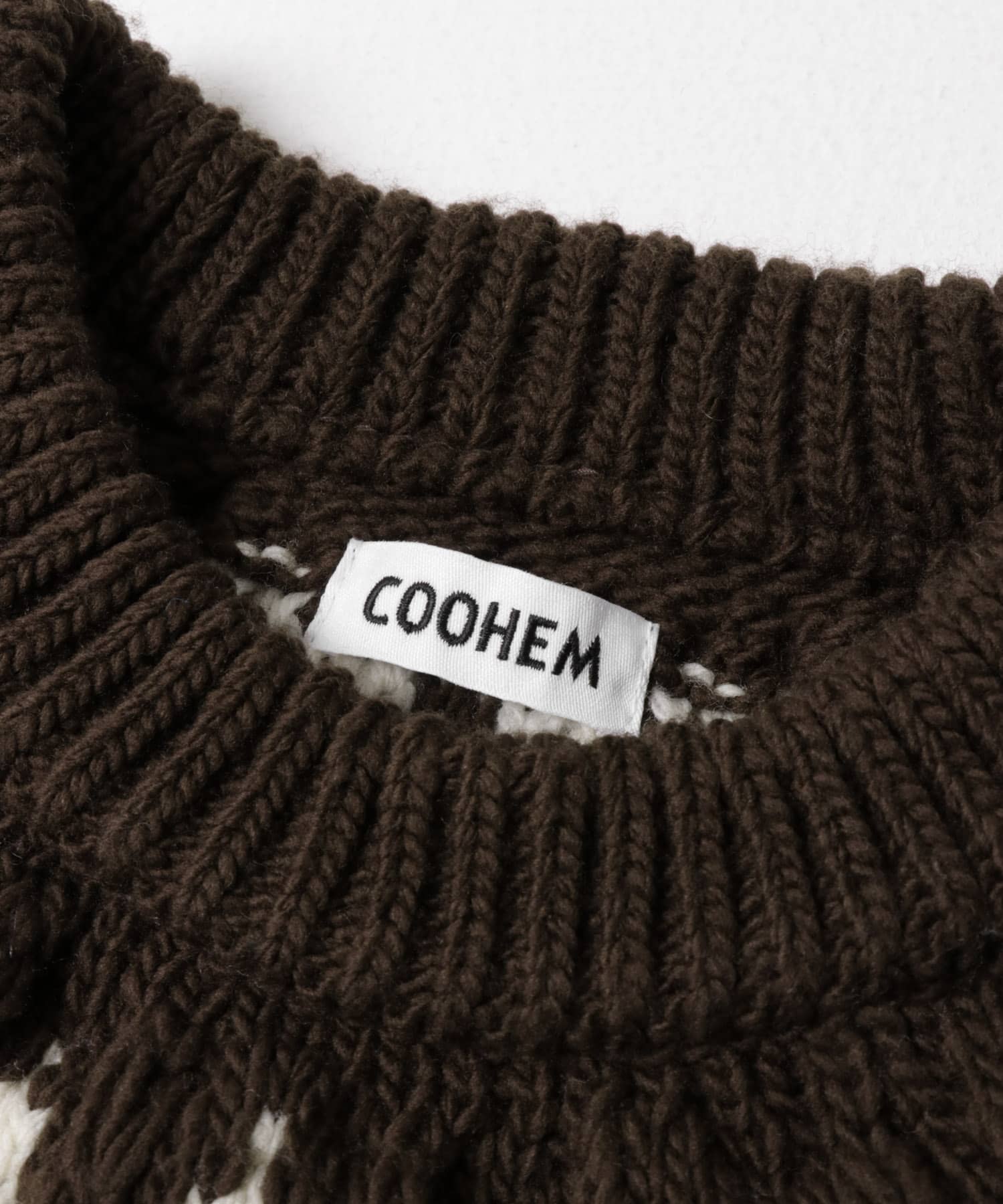 米富繊維　KOUHEN NORDIC KNIT PULLOVER-3 44BROWN L