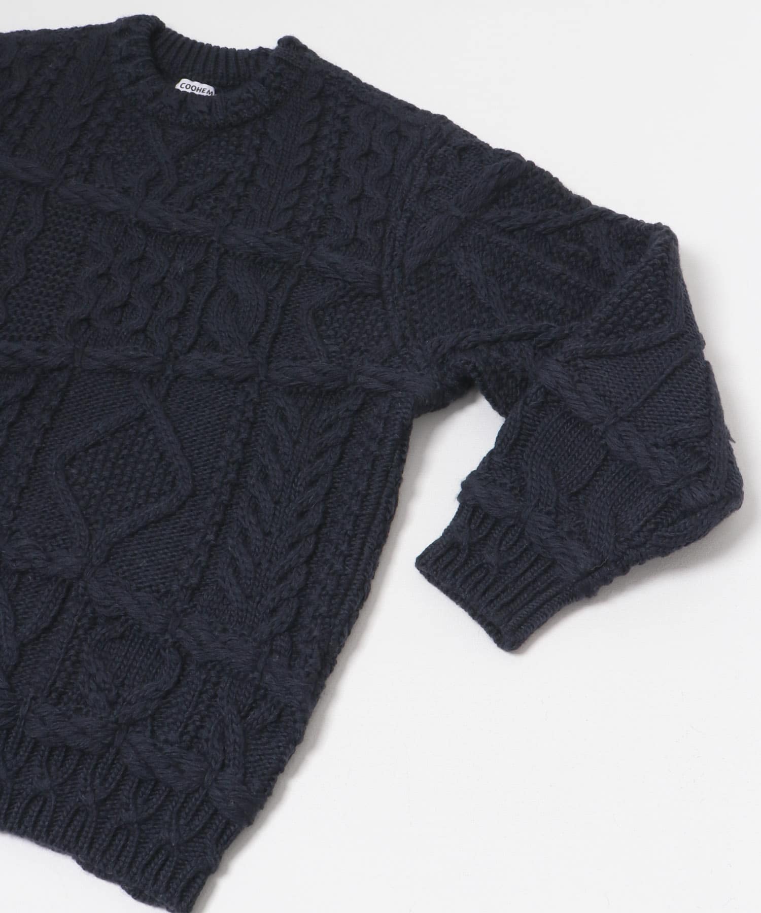 米富繊維　CRAZY ARAN PULLOVER-3 63NAVY L