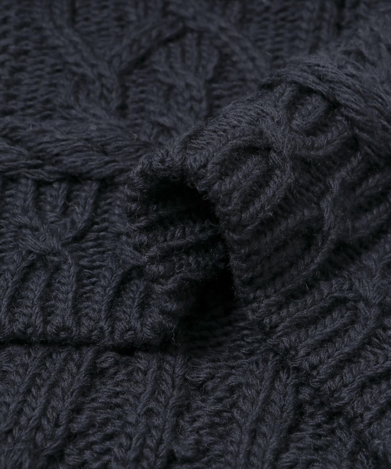 米富繊維　CRAZY ARAN PULLOVER-3 63NAVY L