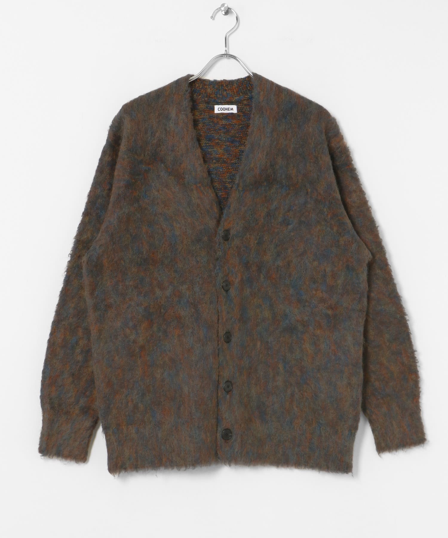 米富繊維　KOUHEN SHAGGY DOG CARDIGAN-3 44BROWN L