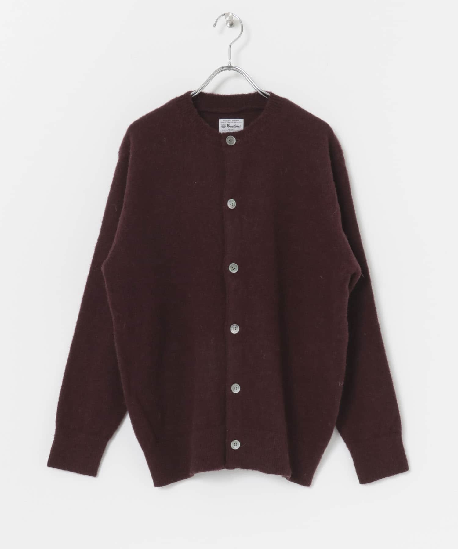 米富繊維　CIRCLE KNIT CARDIGAN 33BORDEAUX 2