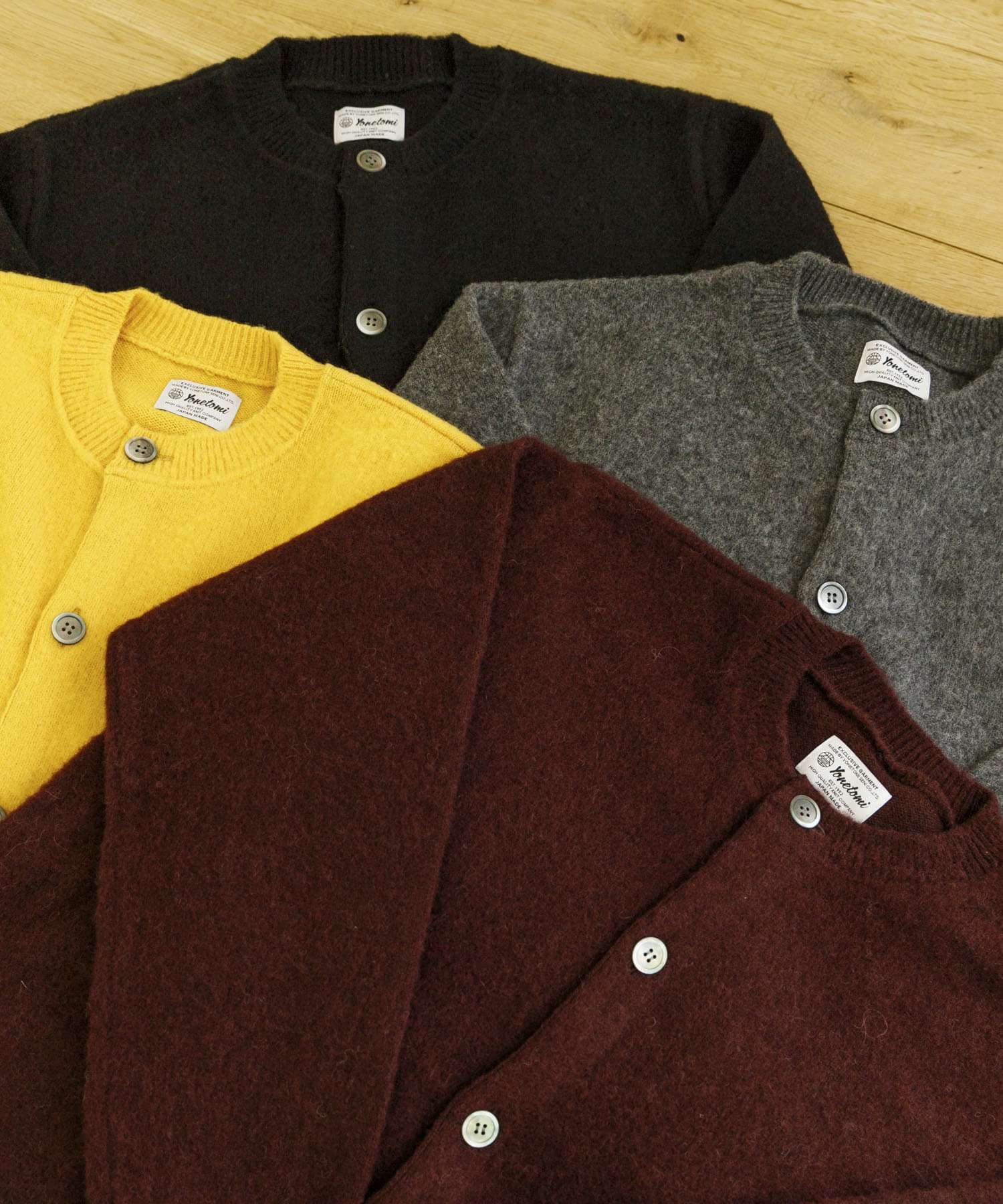 米富繊維　CIRCLE KNIT CARDIGAN 22YELLOW 3