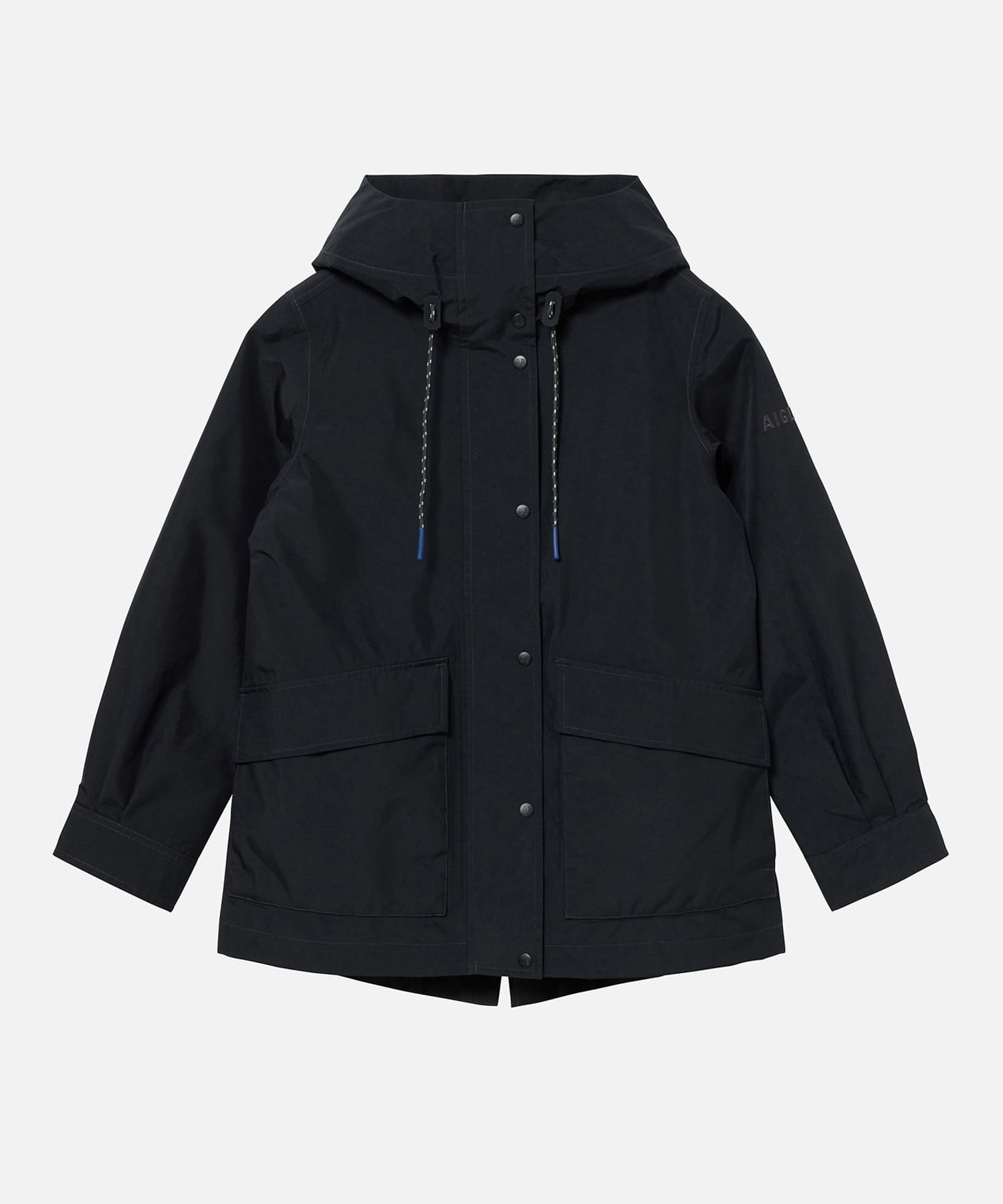 AIGLE ゴアテックス フィッシュテールフーデッドジャケット(36 NOIR