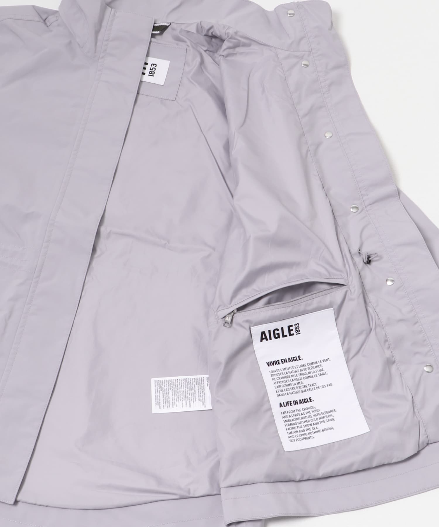 AIGLE　ゴアテックス フーデッドショートジャケット GRAY 36