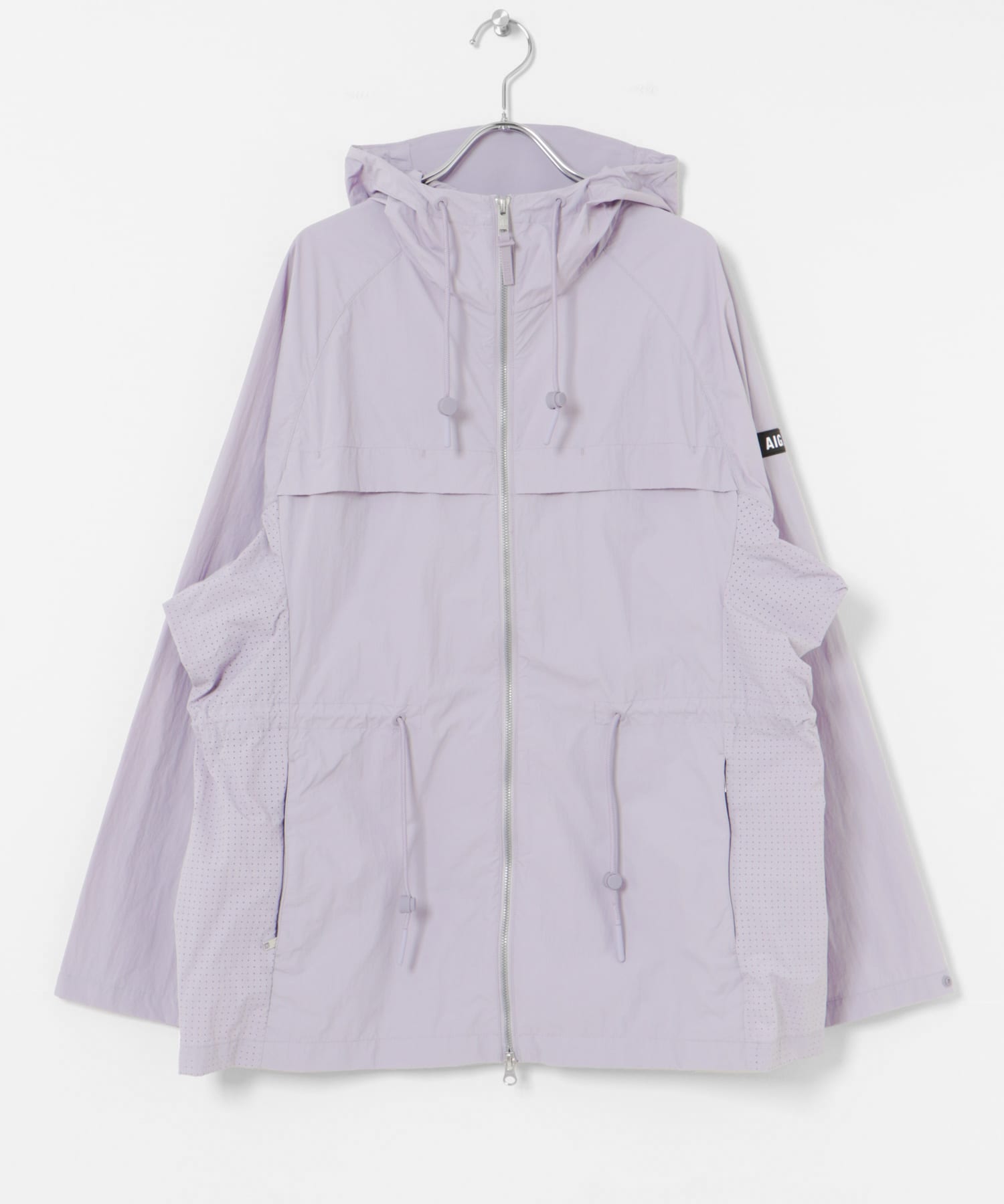 AIGLE　撥水 UVカット ライトウェイトフーデッドジャケット D.LILAS M