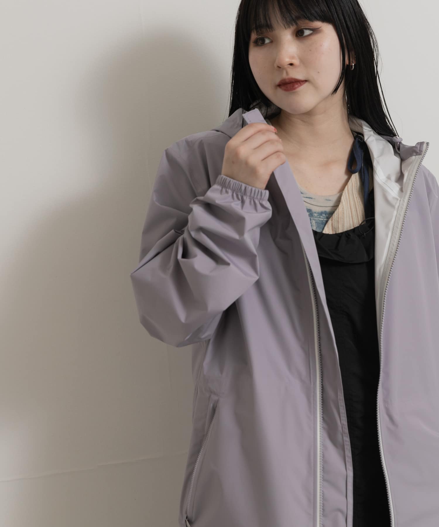 AIGLE　透湿防水 レインパック フーデッドコート