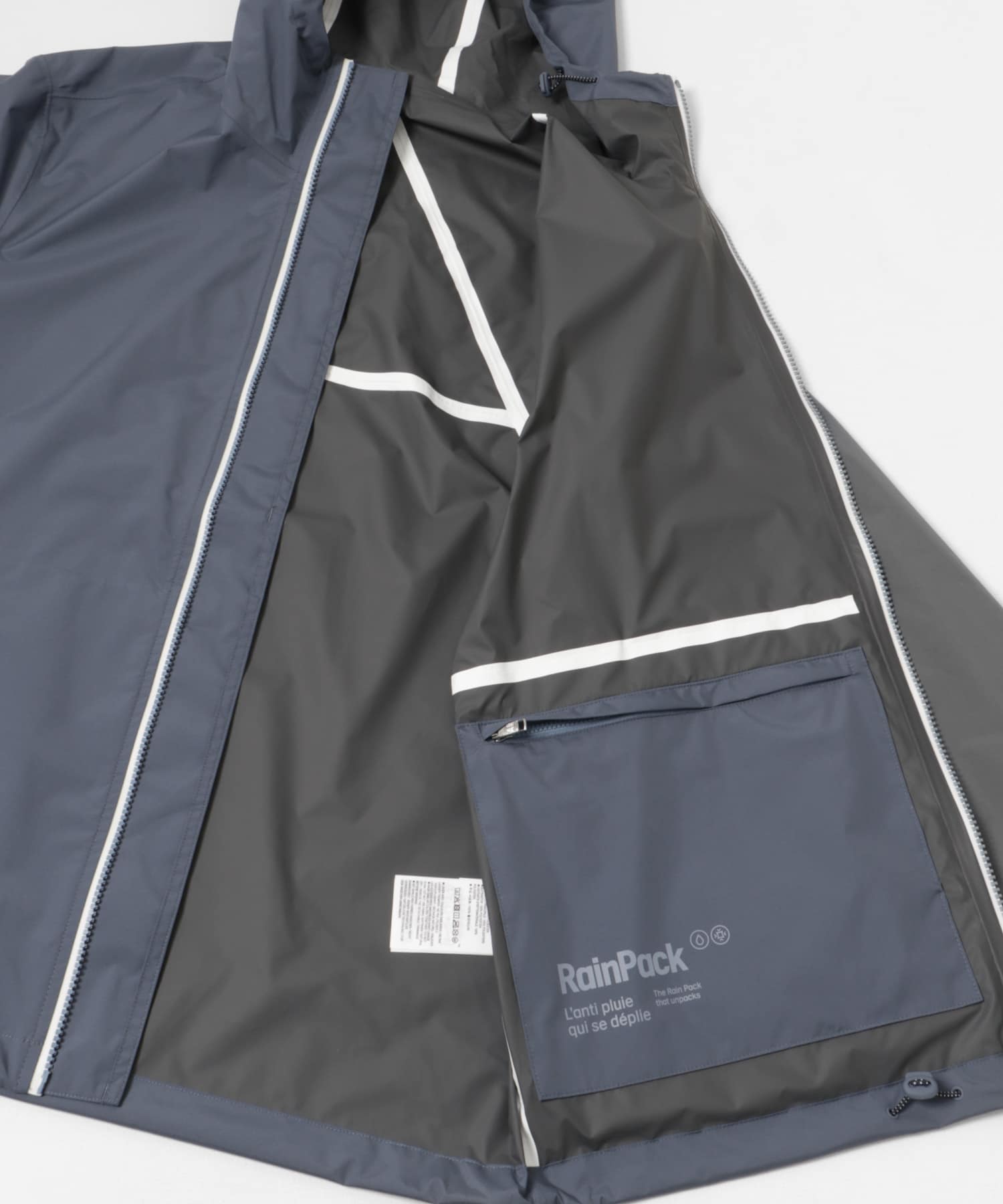 AIGLE　透湿防水 レインパック フーデッドジャケット MARAIS S