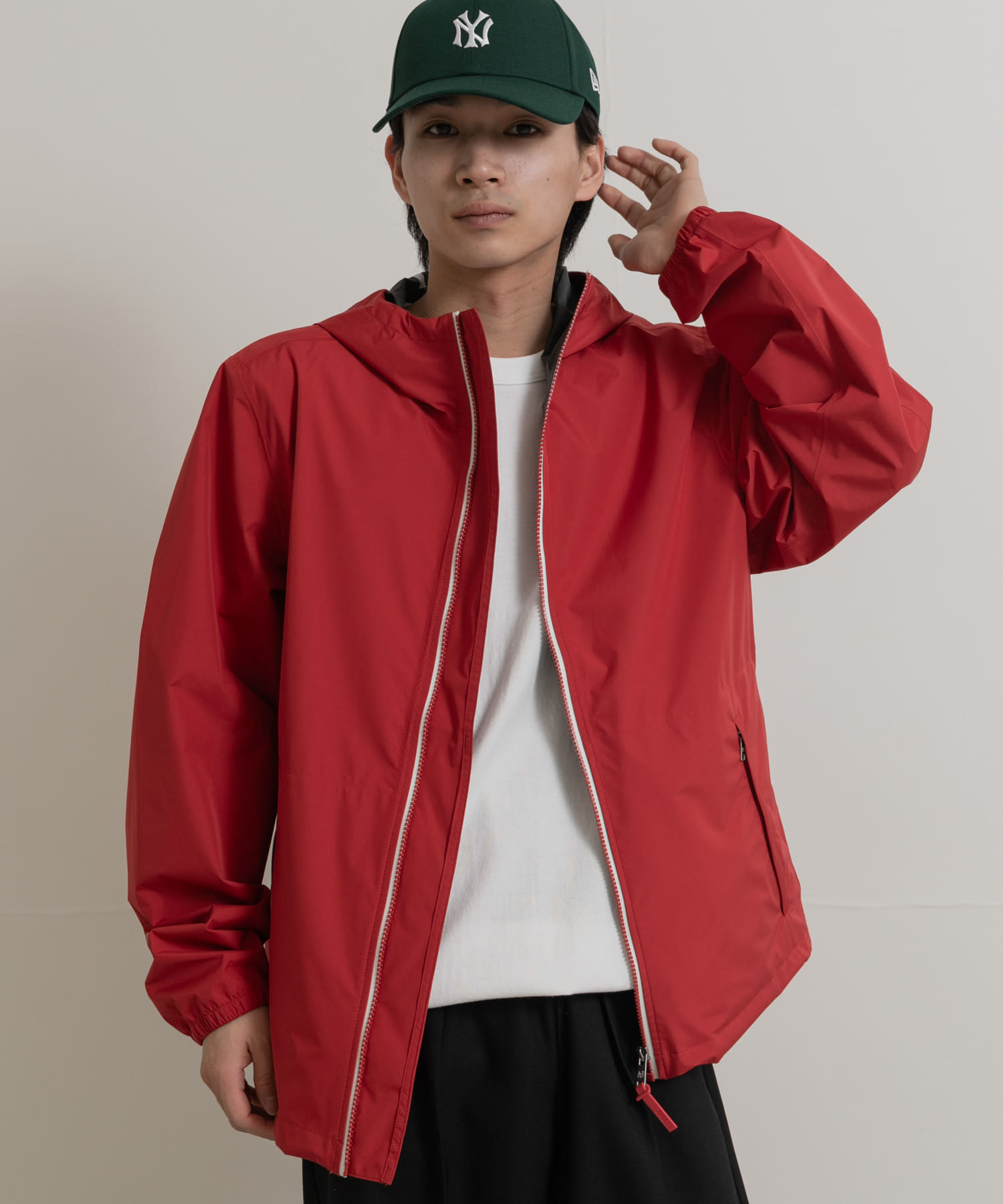 AIGLE　透湿防水 レインパック フーデッドジャケット