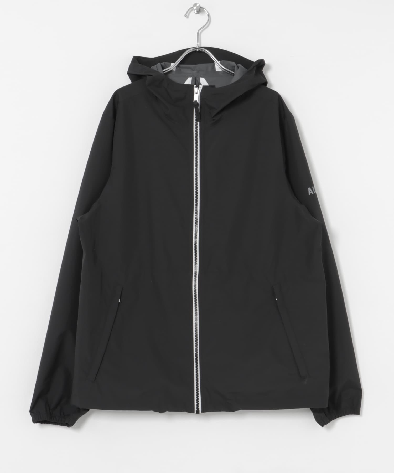 AIGLE　透湿防水 レインパック フーデッドジャケット NOIR S
