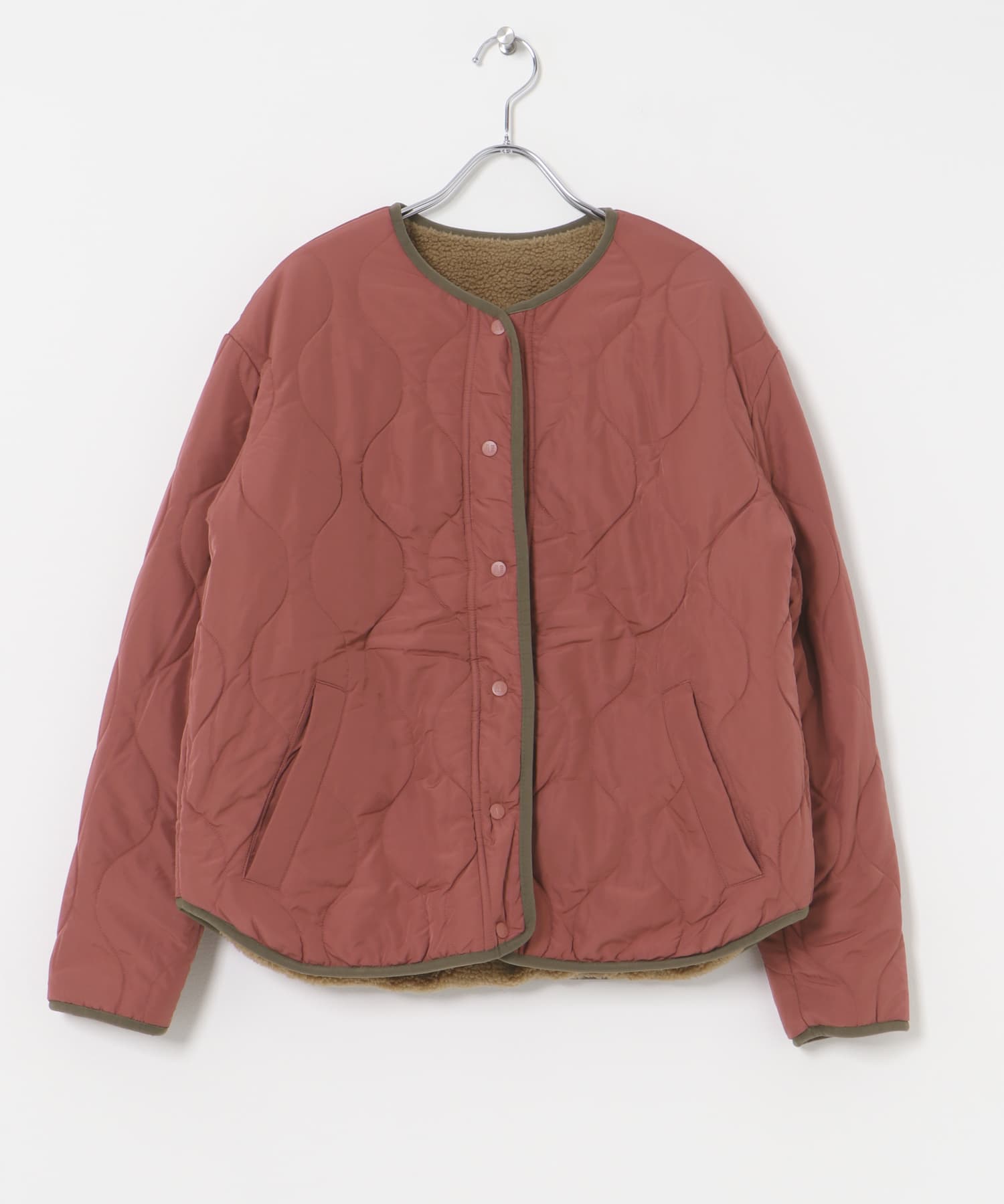 AIGLE　リバーシブル シェルパフリース TAUPE S