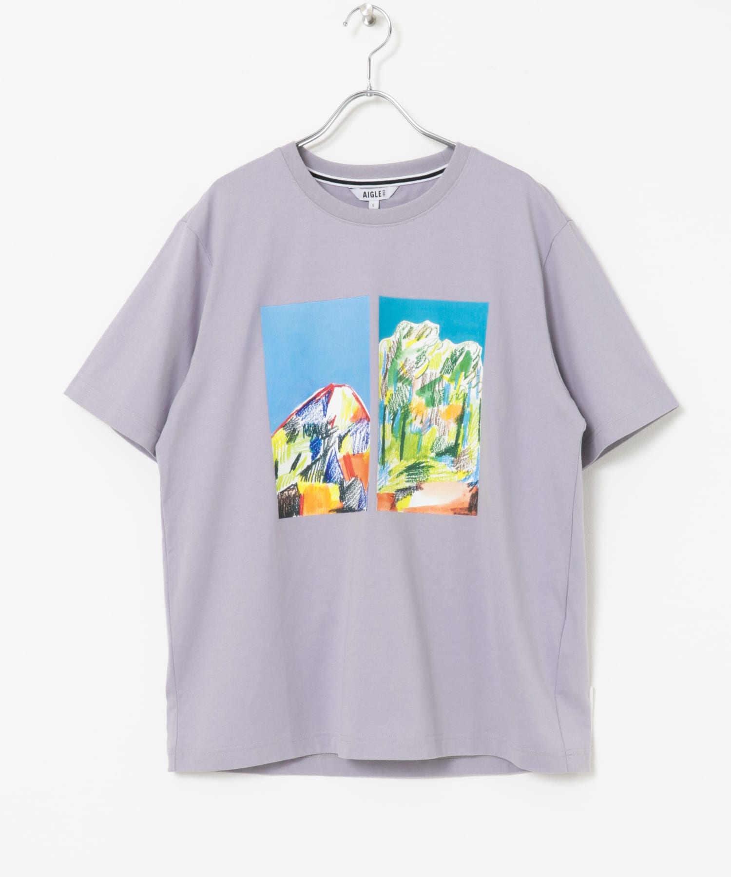 AIGLE　チャリティ グラフィック 半袖Tシャツ 5 G.LILAS S