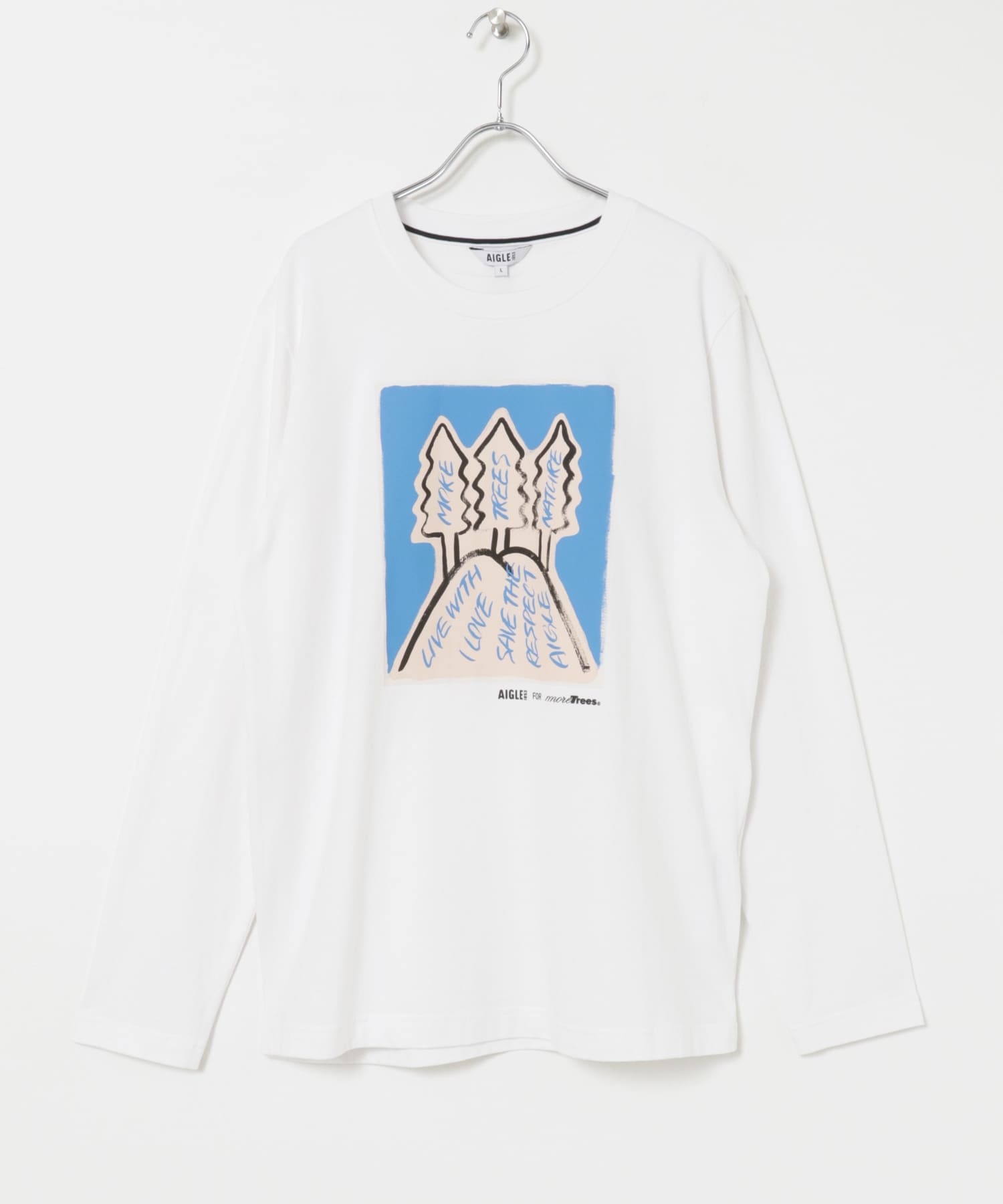 AIGLE　チャリティ グラフィック 長袖Tシャツ 5 BLANC M